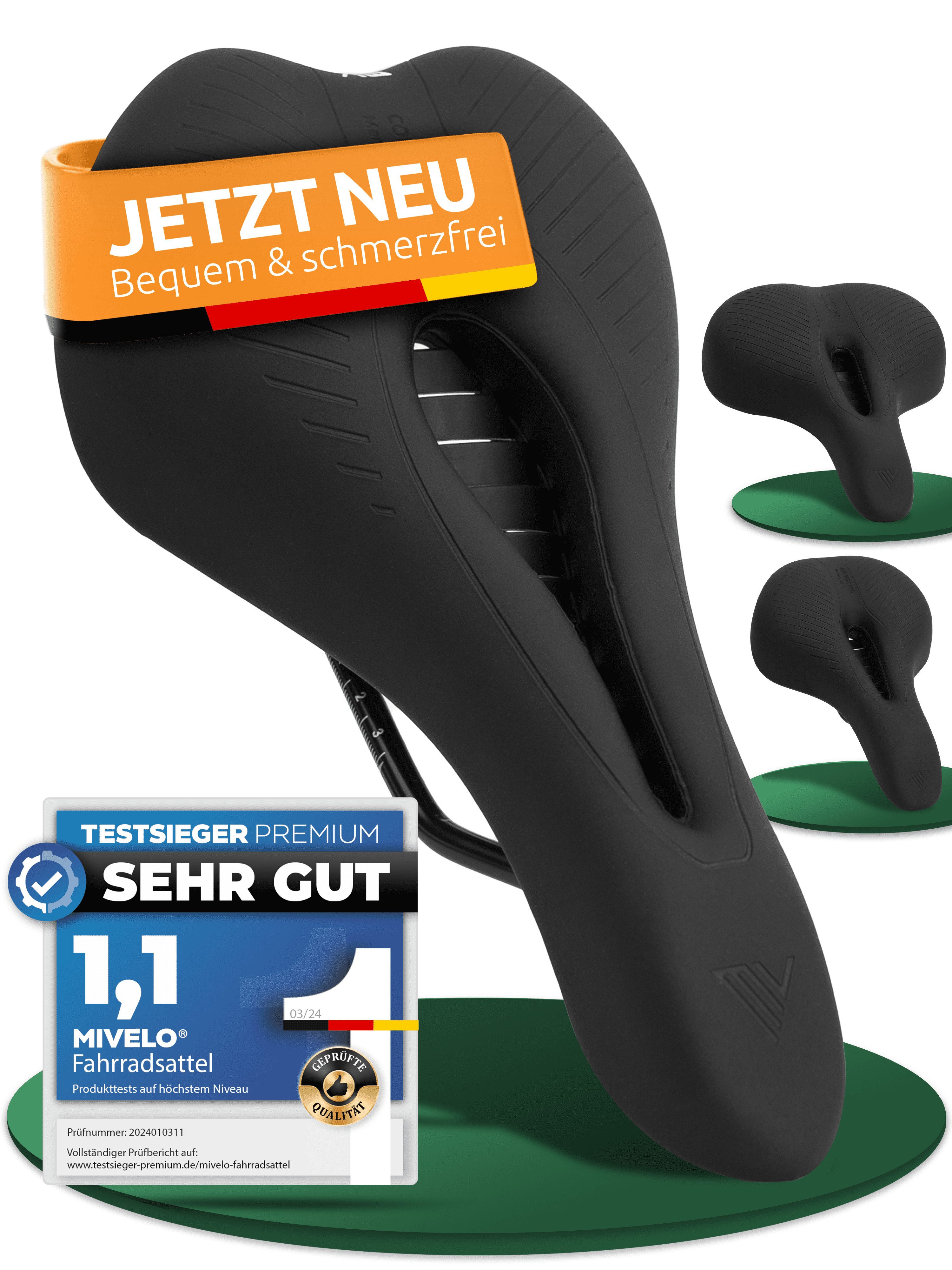 MIVELO Fahrradsattel Comfort PRO Fahrradsattel mit Memory Foam