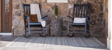 Teppich Outdoor Crosses, Myflair Möbel & Accessoires, rechteckig, Höhe: 4 mm, Flachgewebe, Rauten Muster, In- und Outdoor geeignet