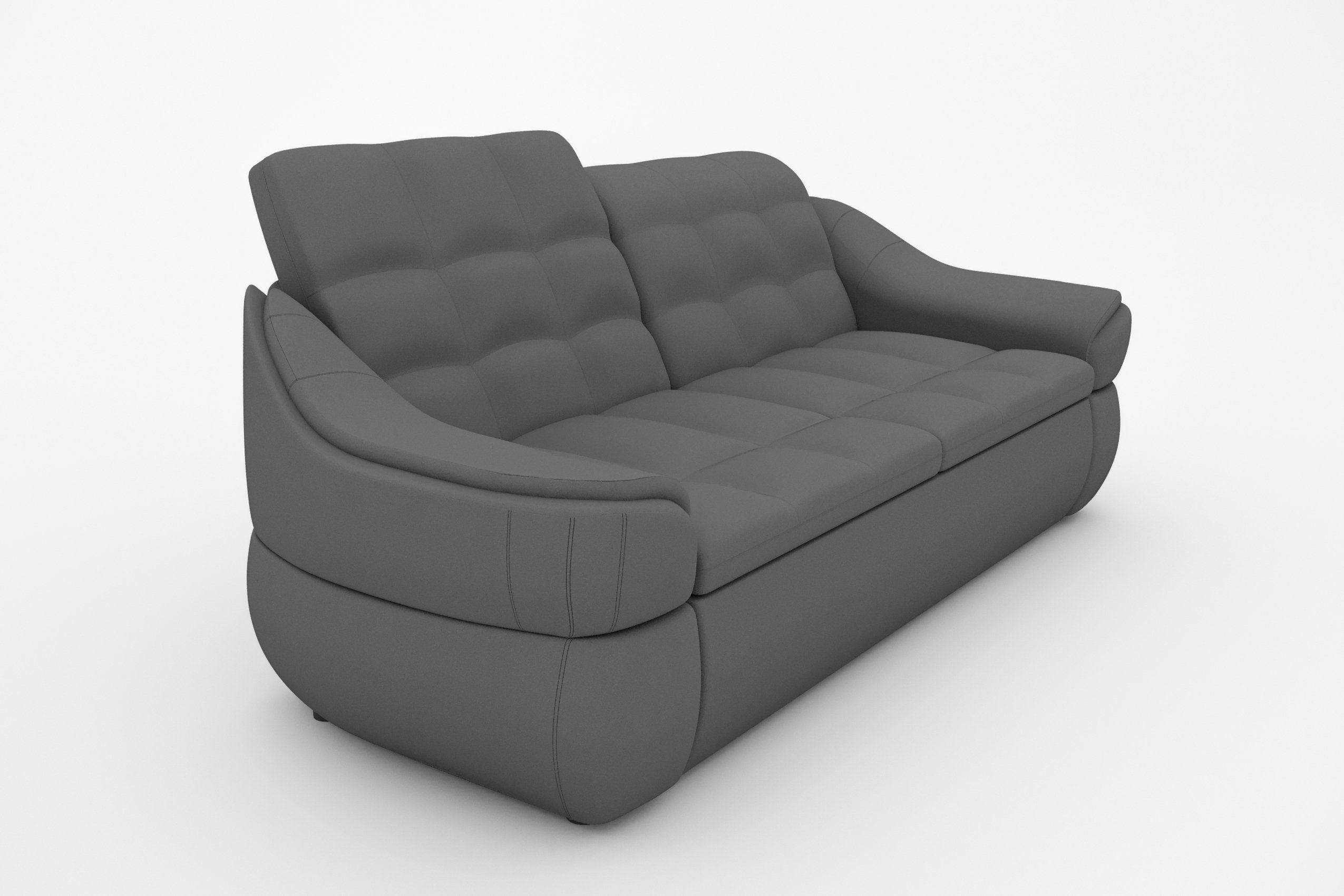 im Sofa, Armlehnen Steppung, und frei stellbar, 3-Sitzer Raum mit Alisa, 2-Sitzer, Rückenlehne, Sitzkomfort Stylefy mit