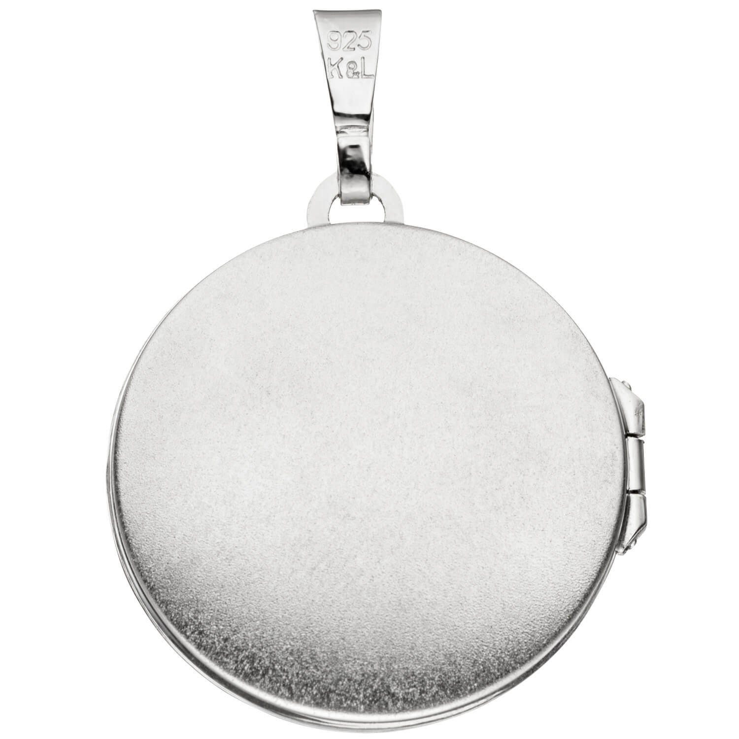 Schmuck Krone Silberkette für mit 2 Schmuck-Set Fotos Medaillon ovalem 50cm aus Silber 925 Panzerkette 2mm