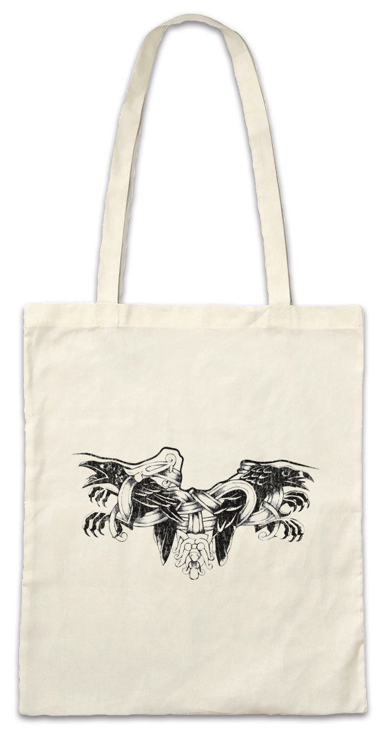 Beuteltasche Odhin Ravens II Stofftasche Hugin Vikings Munin Raben Wikinger Ravens