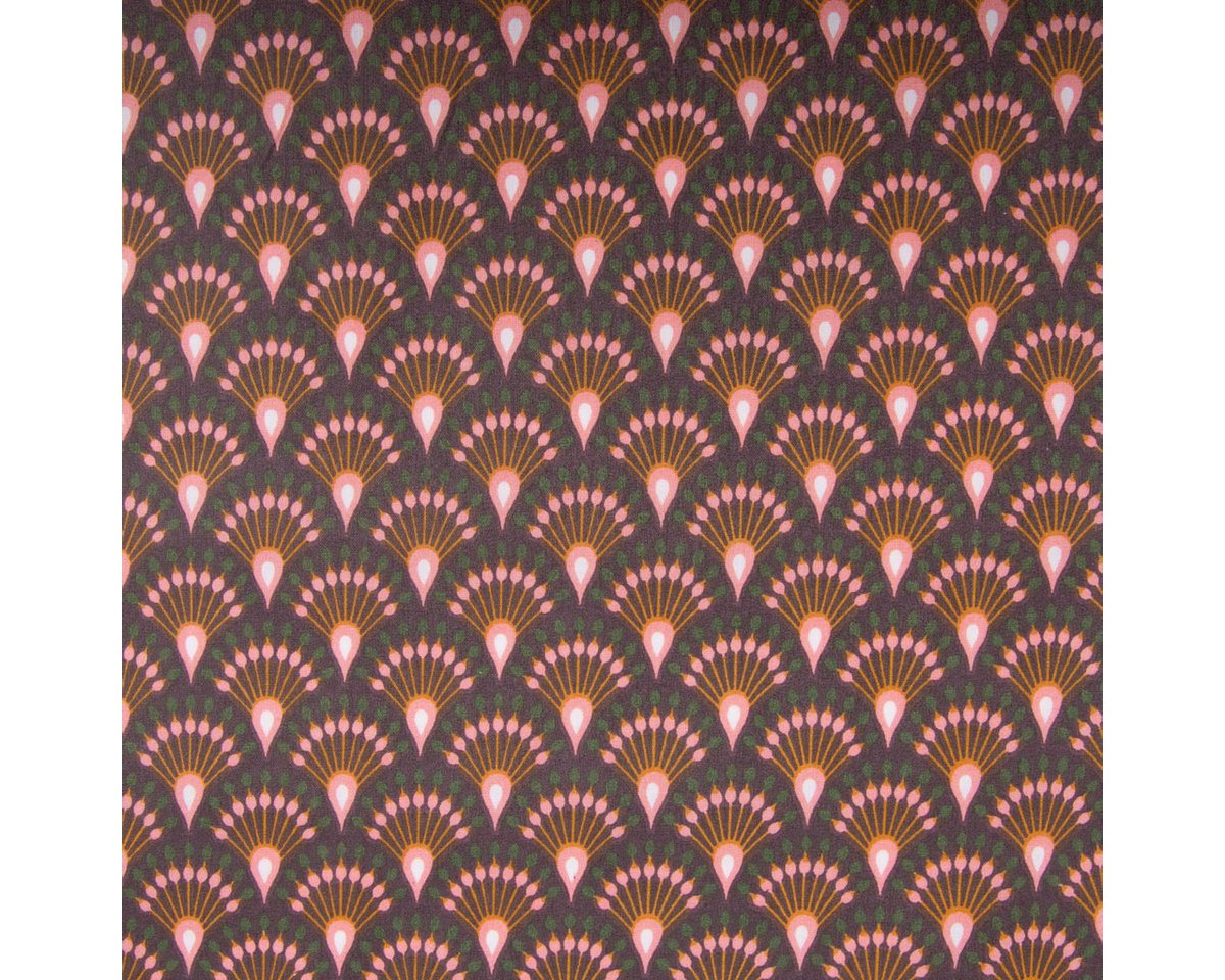 Thumbnail - SCHÖNER LEBEN. Stoff Tischdeckenstoff abwb. besch. Baumwolle Enduit Ginza aubergine 1,45m, abwaschbar