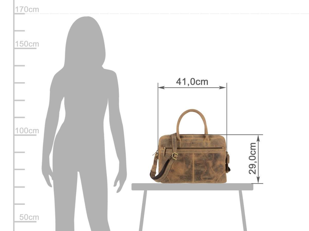 Greenburry Umhängetasche Vintage, used Look, Businesstasche, Aktentasche, Handtasche