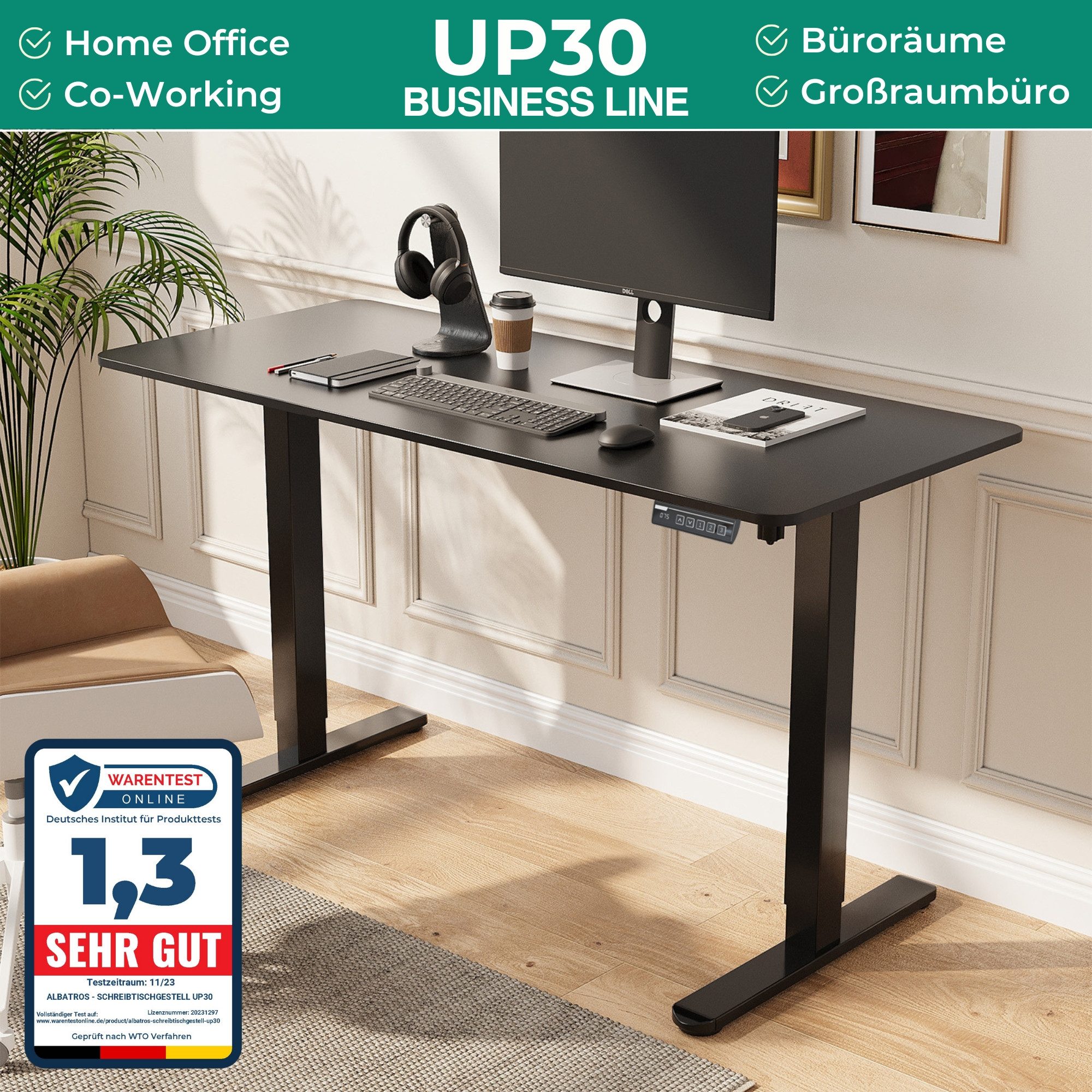 Albatros International Schreibtisch Albatros elektrisch höhenverstellbares günstig online kaufen