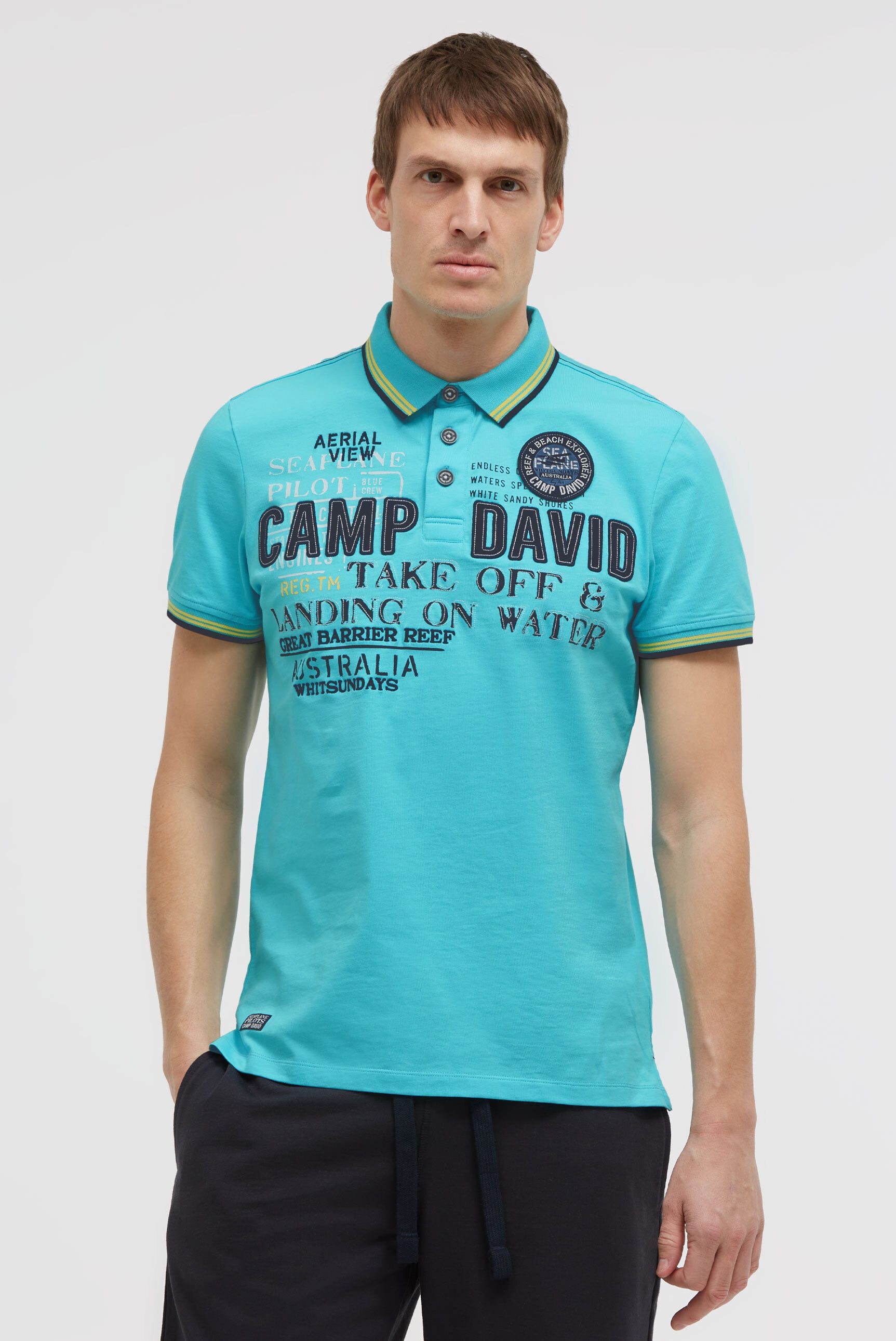 CAMP DAVID Poloshirt aus Baumwolle