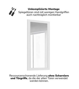 mokebo Schranktür Die Verspiegelte (Einzeln), Spiegeltür für Kleiderschrank bzw. Schrank 'Der Grenzenlose'