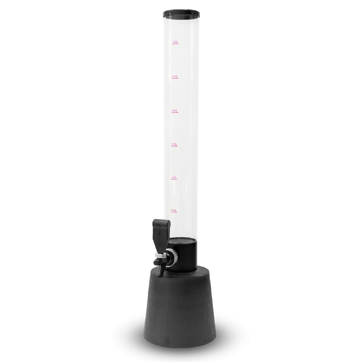Goods+Gadgets Trinksystem Biersäule 3,5L & 5L – XXL Biertower mit Zapfhahn & Kühlfunktion Party