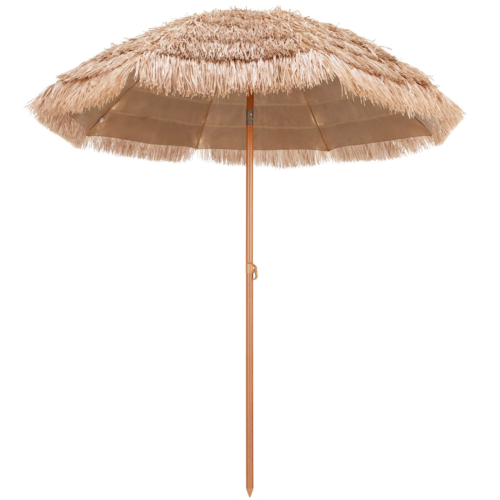 COSTWAY Sonnenschirm, Ø 208cm Strandschirm, UPF günstig online kaufen