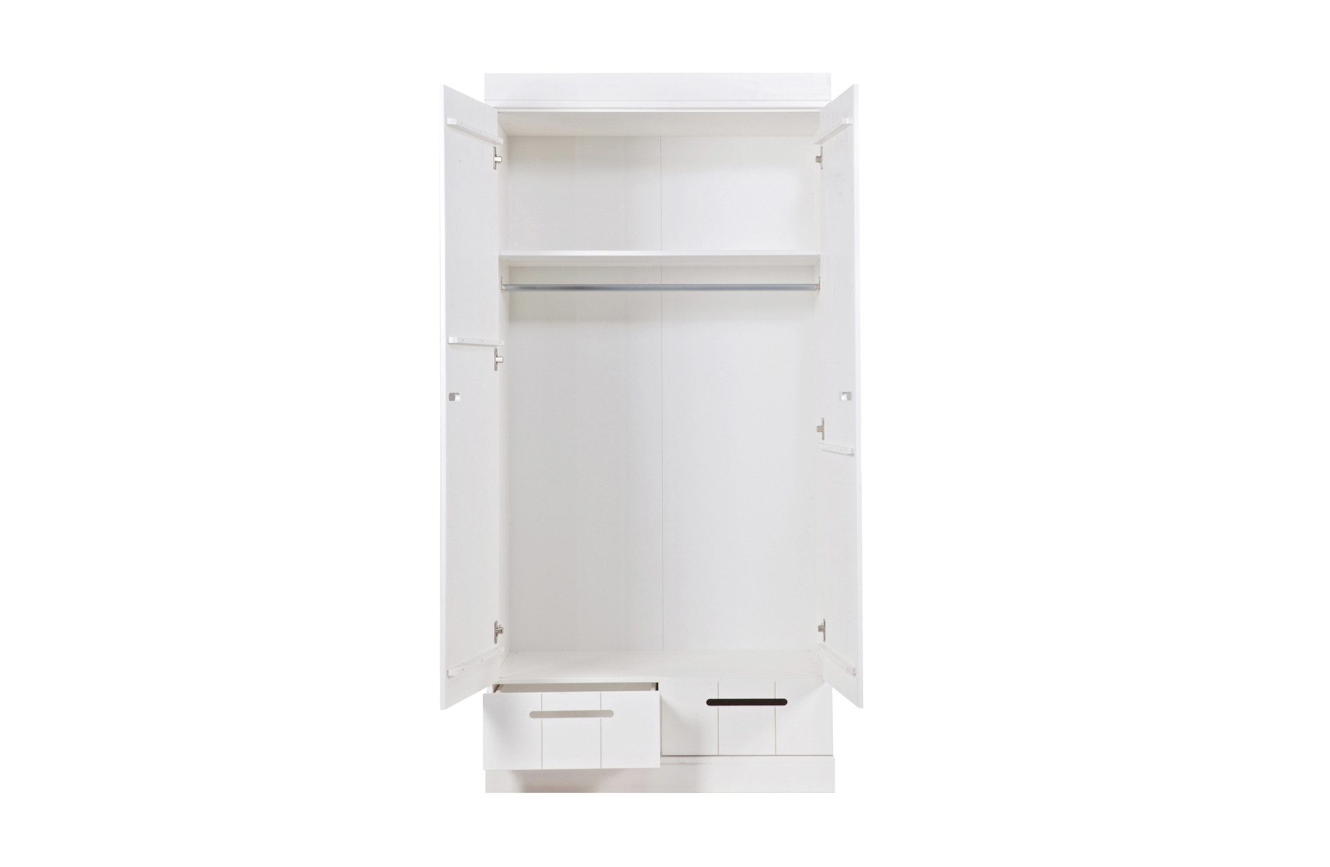 WOOOD Kleiderschrank Connect mit Schubladen, Weiß