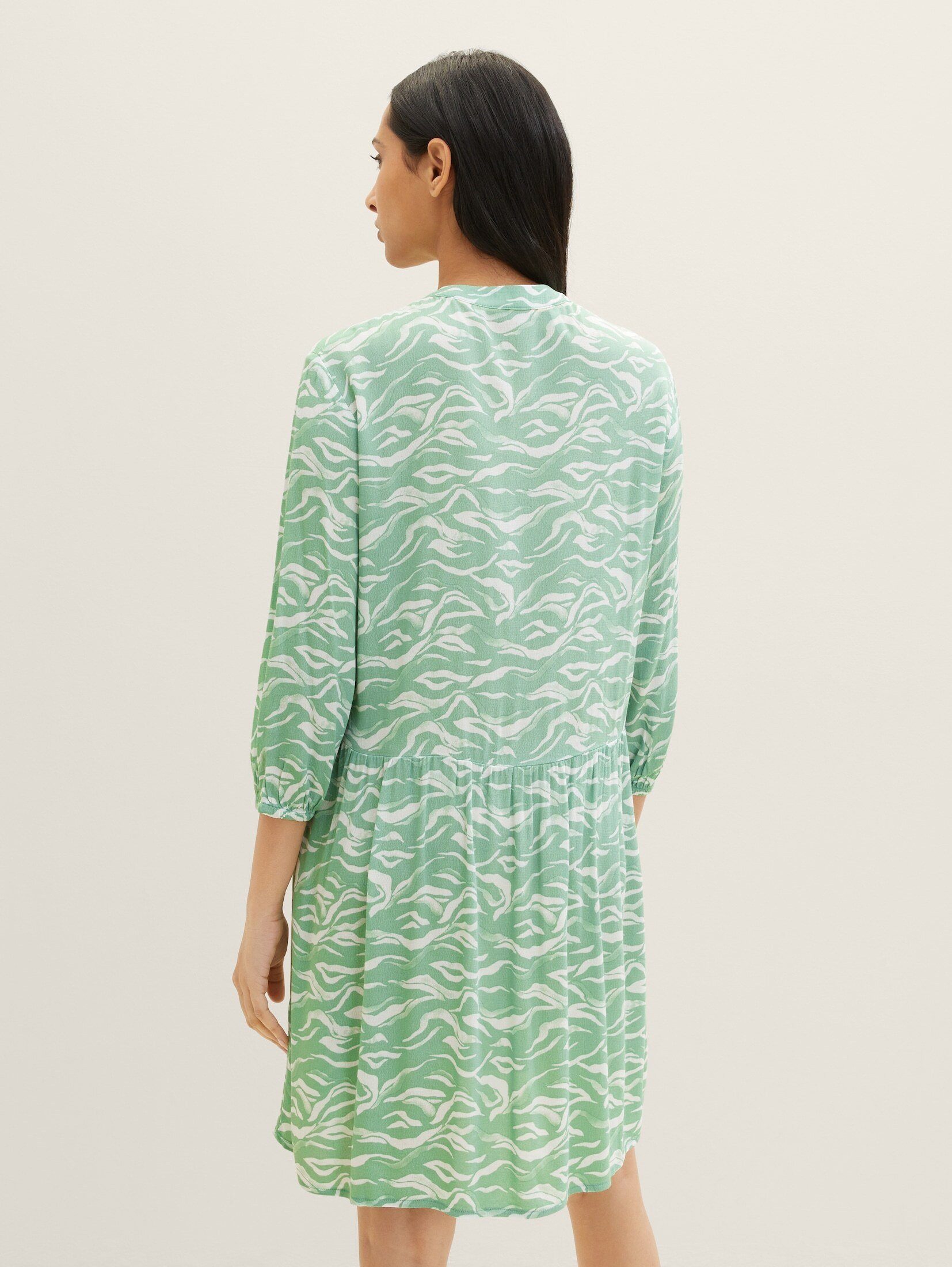 Jerseykleid TAILOR TOM Allover-Print design mit green wavy small Kleid