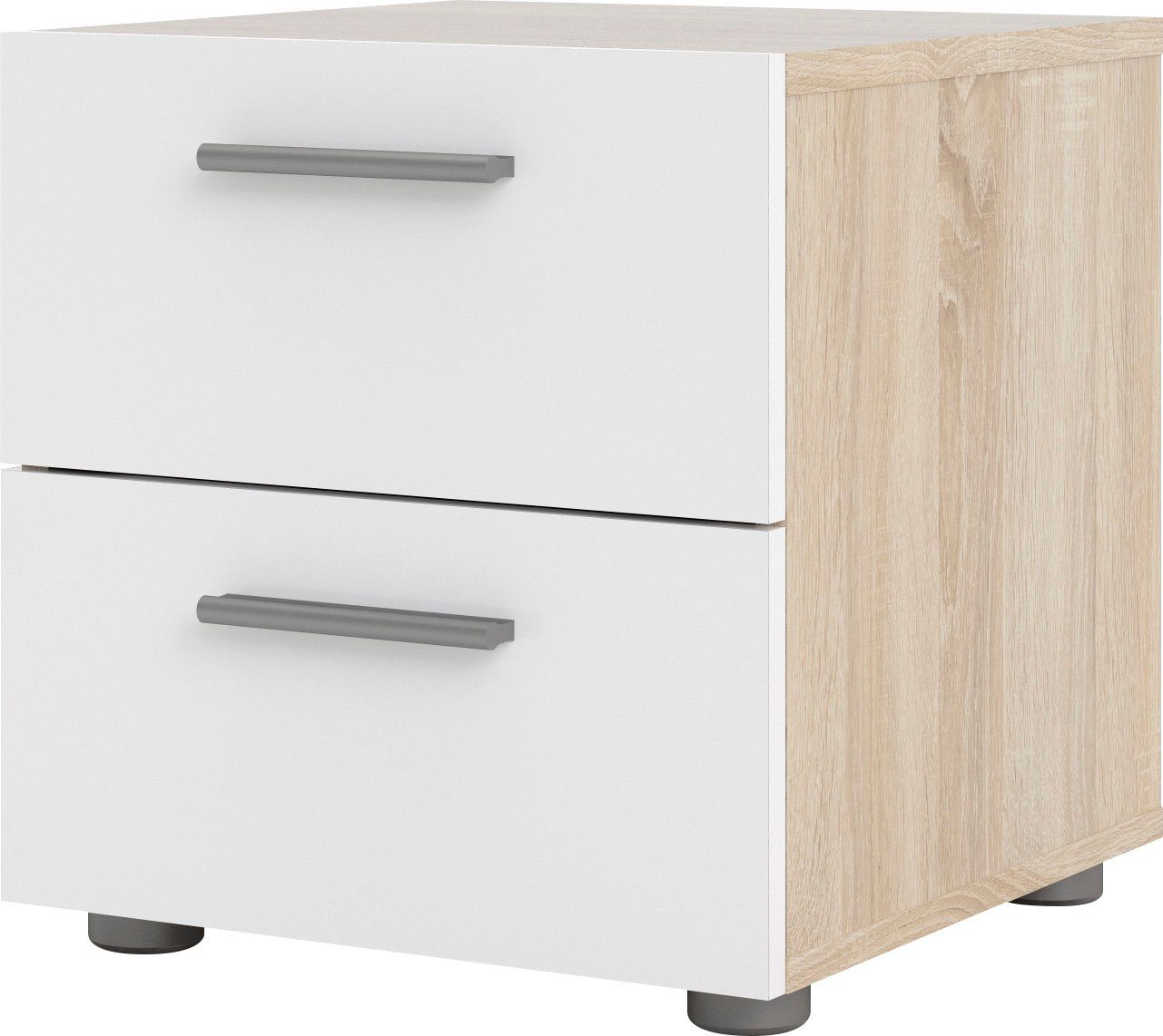 Home affaire Nachtkommode Pepe, Nachttisch, Nachtschrank, Beistelltisch, mit 2 Schubläden, Breite 40, Höhe 42 cm