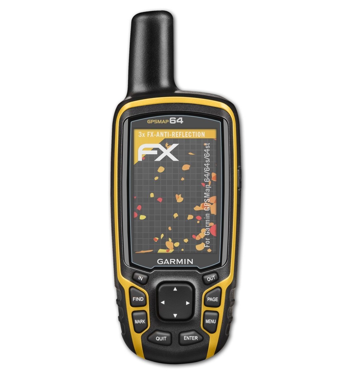atFoliX 3x Panzerfolie für Garmin GPSMap 64/64s/64st Schutzfolie matt&stoßfest atFoliX 3x Panzerfolie für Garmin GPSMap 64/64s/64st Schutzfolie matt&stoßfest