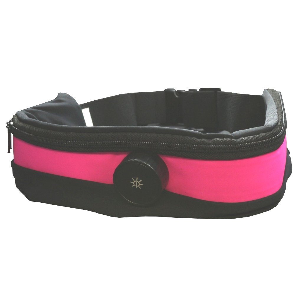 joggen Modi XiRRiX für mit knalligen Laufgürtel verschiedenen zum in (1 3 St) pink Handy Lichtgürtel Farben LED Gürtel