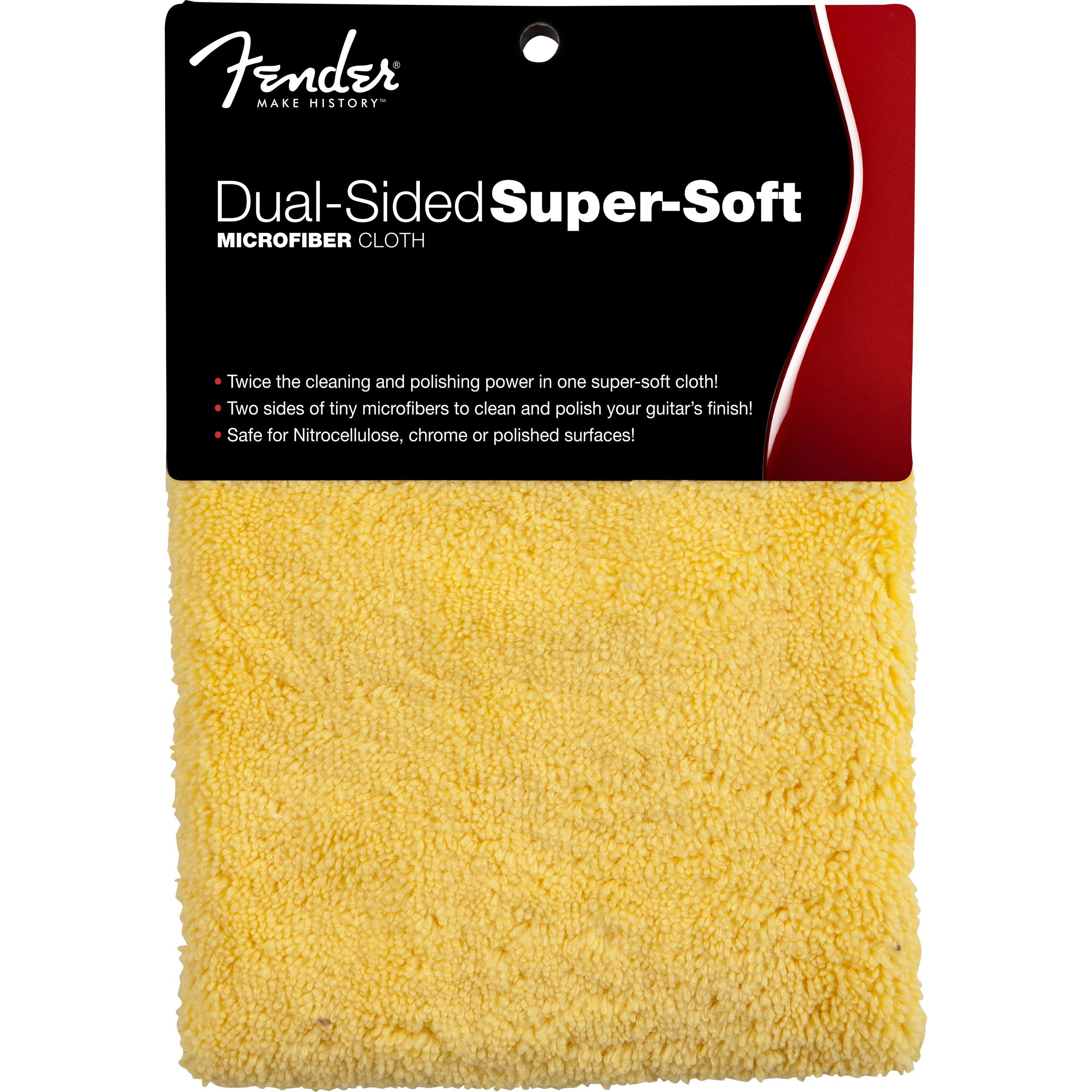 Fender Plektrum, Dual Sided Super Soft Cloth Microfiber - Pflegemittel für Gitarren