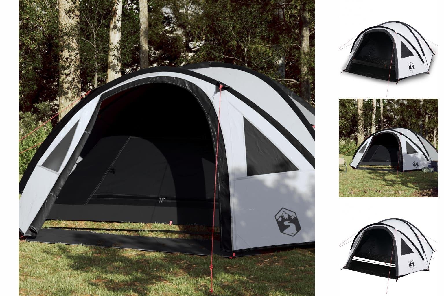 vidaXL Vorzelt Campingzelt 4 Personen Weiß 300x250x132 cm 185T Taft