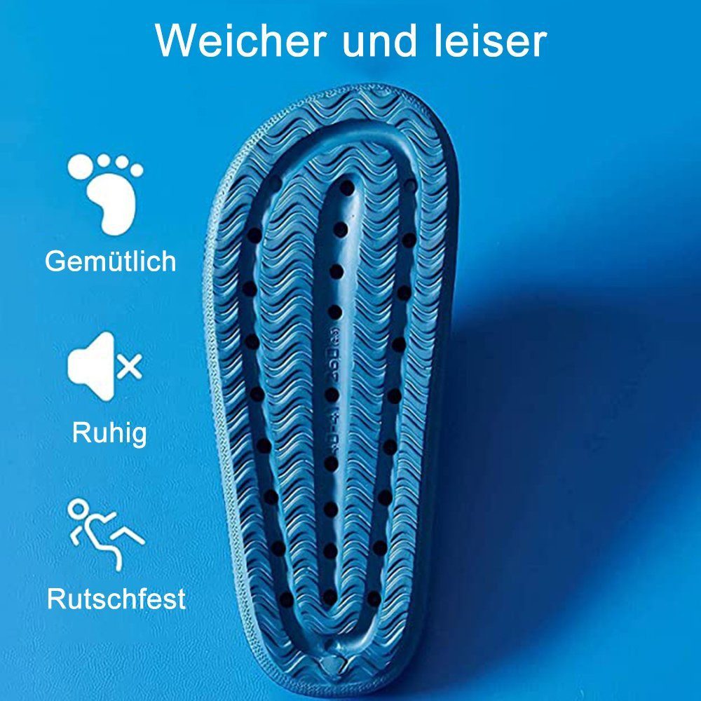 Blusmart Damen Herren Badeschuhe Badepantolette (EVA Rutschfest Pantoletten, Dicke Sohle bequeme) für Badezimmer, Schlafzimmer, Wohnzimmer, Strand, Freizeit – Bild 3 von 5