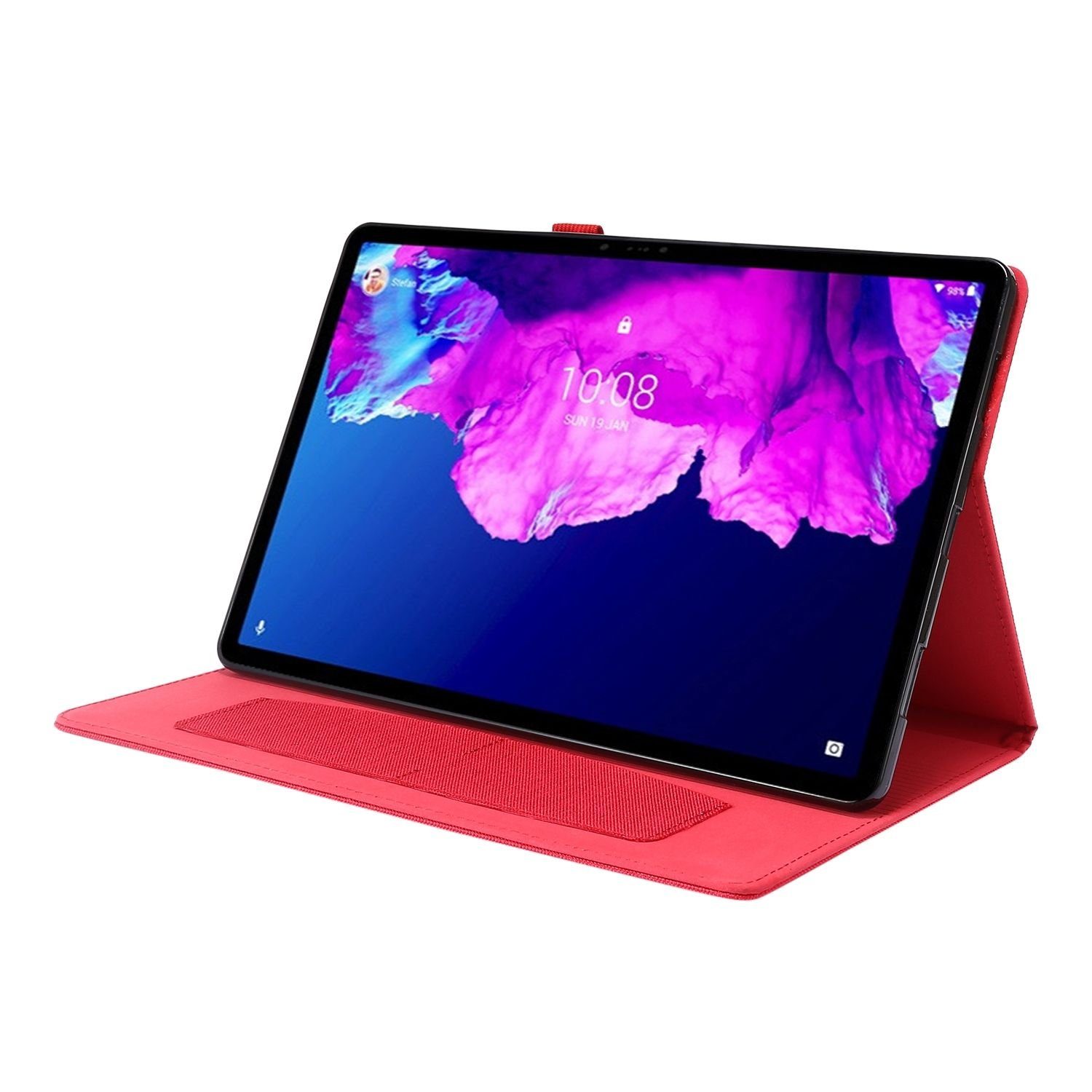 König Design Tablet-Hülle Lenovo Tab P11 Pro, Tablet-Hülle für Lenovo Tab P11 Pro - Schutztasche Wallet Cover 360 Case Etuis - Dunkelblau