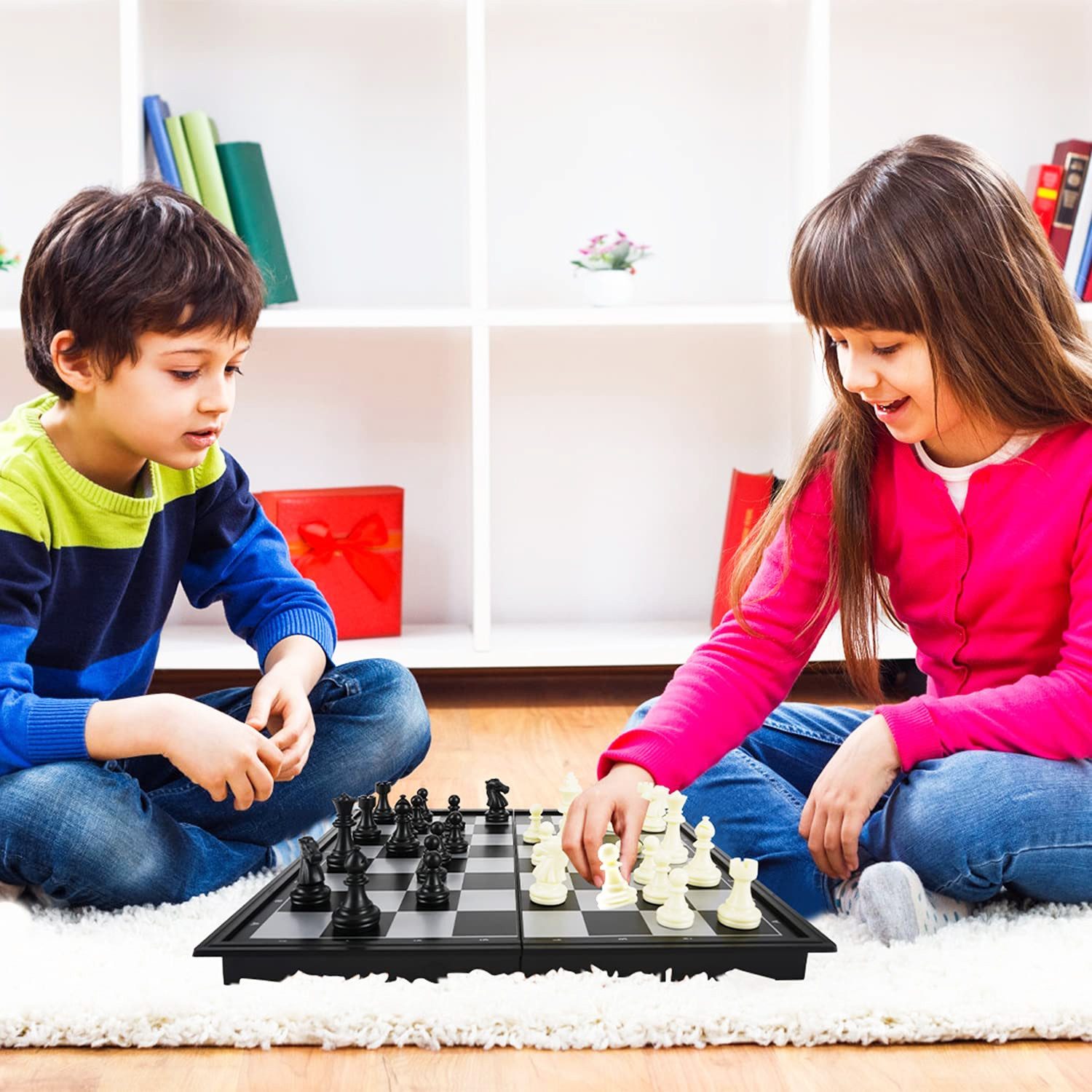TUWENA Spiel Schachspiel Magnetisch Klappbar Schachbrett Schach