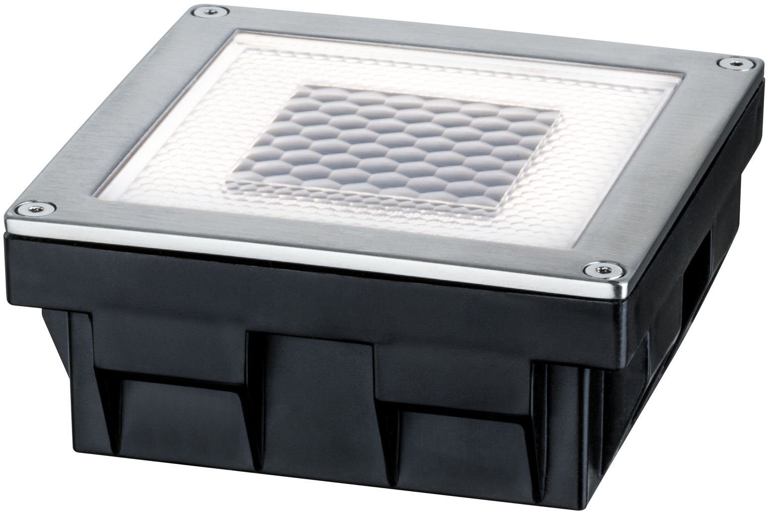 Edelstahl Paulmann LED Cube, Solar, integriert, Warmweiß, LED LED-Board, Einbauleuchte Bodeneinbauleuchten-Set, fest