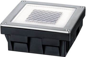 Paulmann LED Einbauleuchte Cube, LED fest integriert, Warmweiß, LED-Board, Bodeneinbauleuchten-Set, Solar, Edelstahl