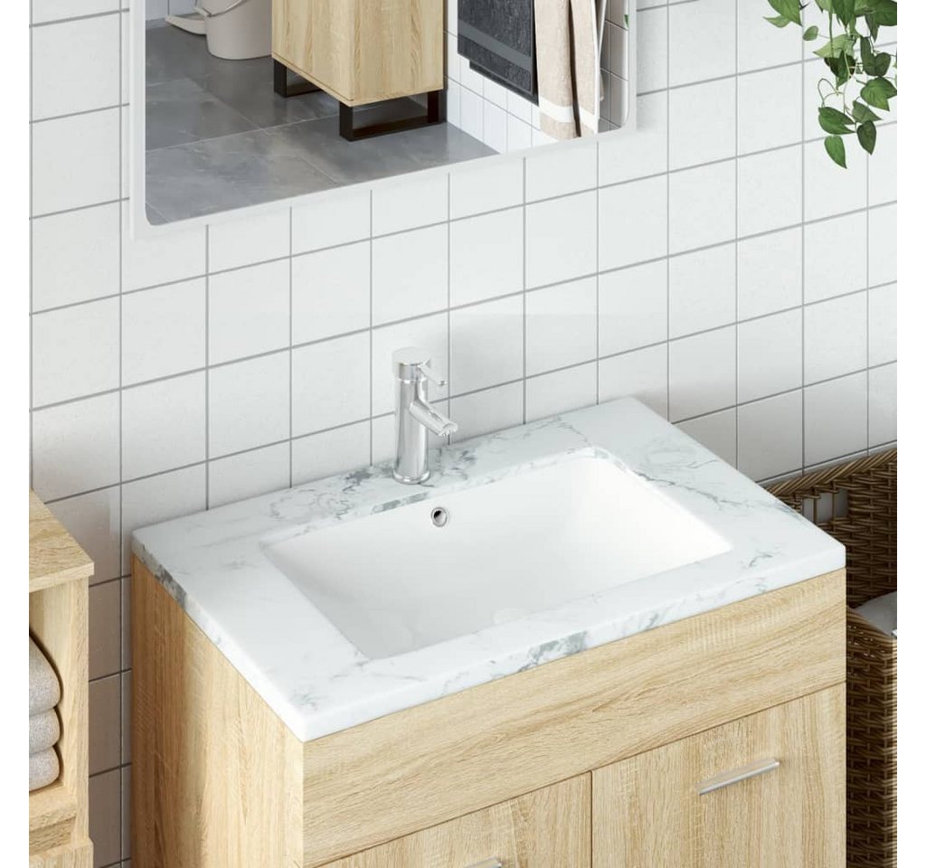 Thumbnail - vidaXL Waschbecken Waschbecken Badezimmer Einbauwaschbecken Weiß 60x40x21 cm Rechteckig K