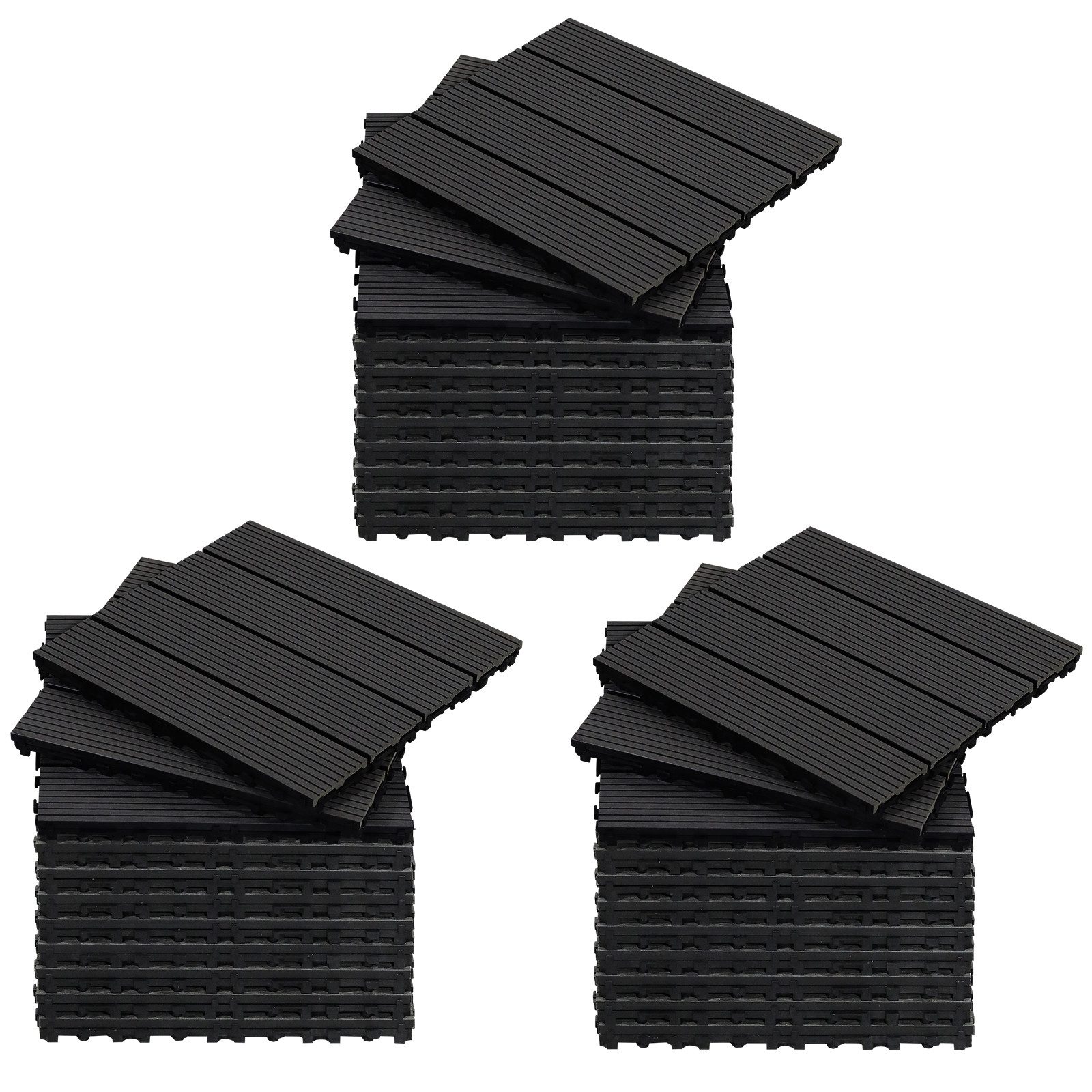 CCLIFE Terrassendielen WPC Terrassendielen, Balkon Boden, 30x30cm/ 30x60cm, (33-St)