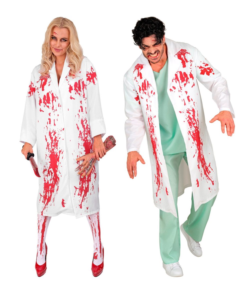 Horror-Shop Zombie-Kostüm Bloody Doc Halloween Kostümkittel für Halloween un