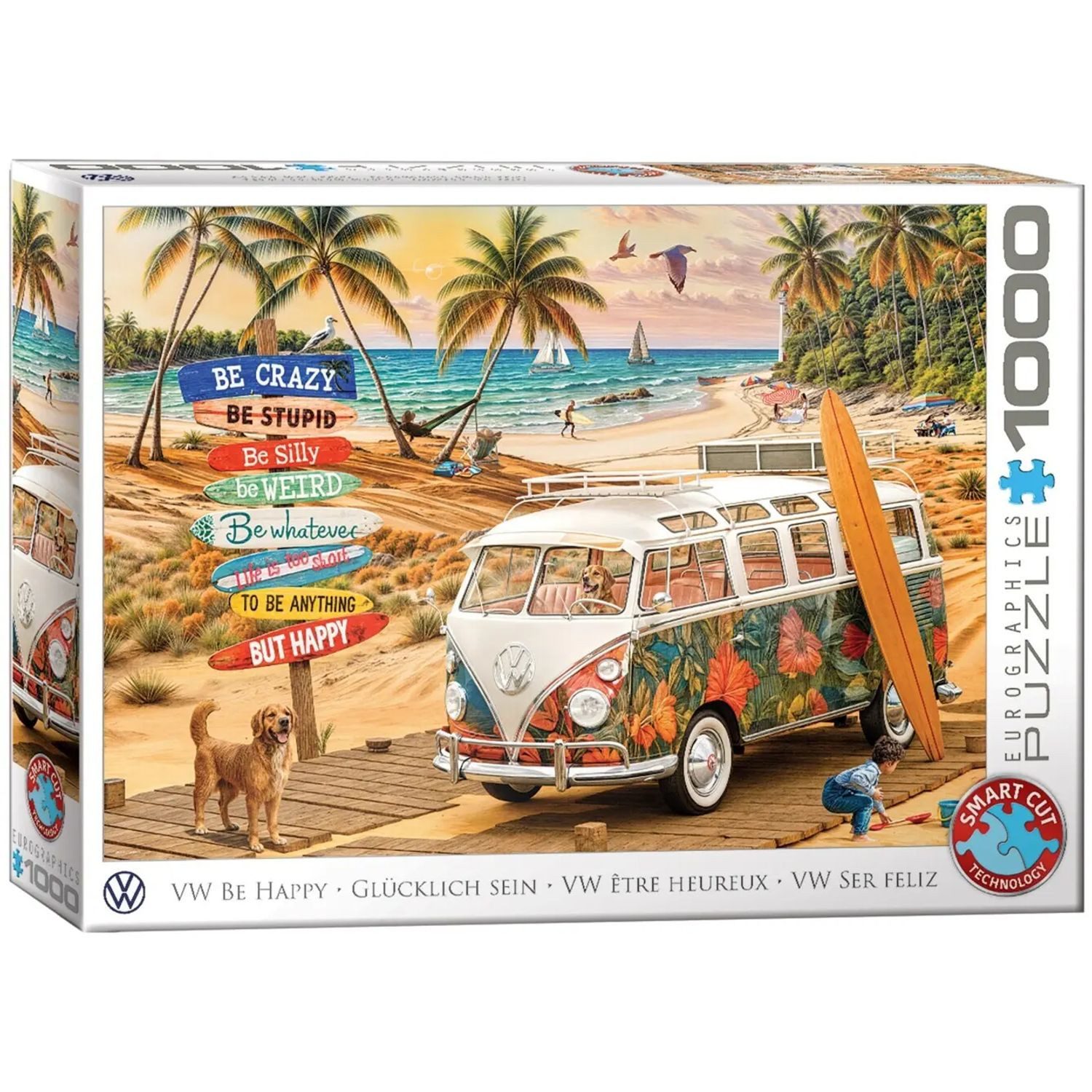 EUROGRAPHICS Puzzle VW Be Happy, 1000 Puzzleteile