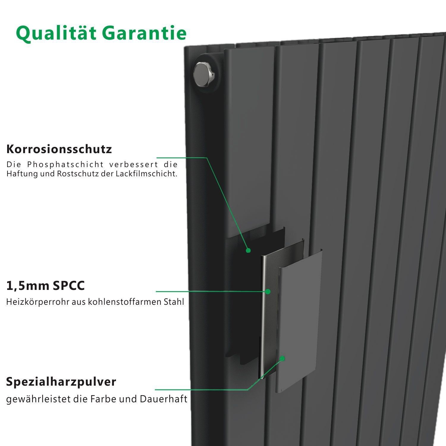 duschspa Designheizkörper Paneelheizkörper Flachheizkörper Design Heizkörper Heizung Doppellagig, Mittelanschluss paneel