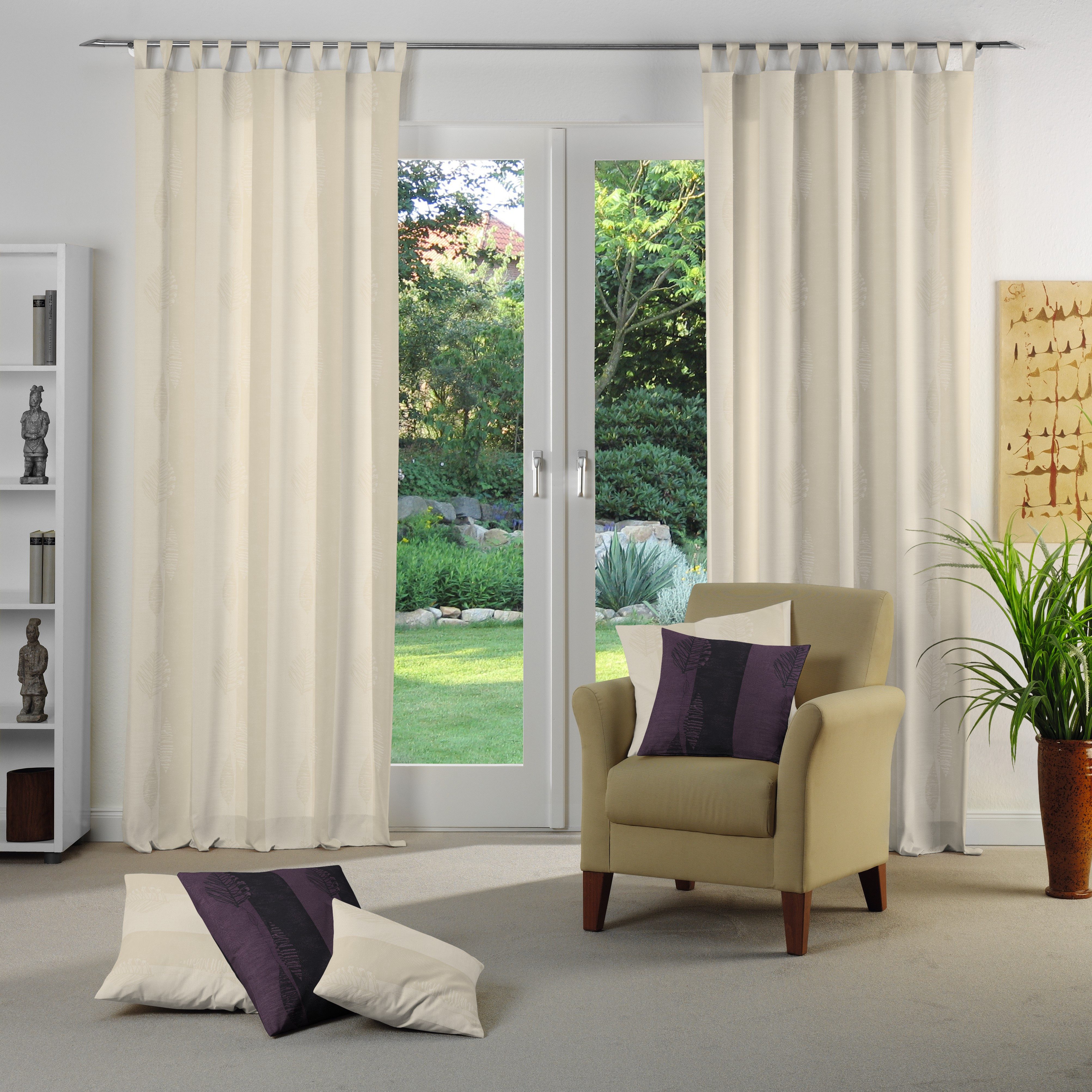 Wirth Vorhang ILSENBURG (1 St), Schlaufen, blickdicht, Jacquard