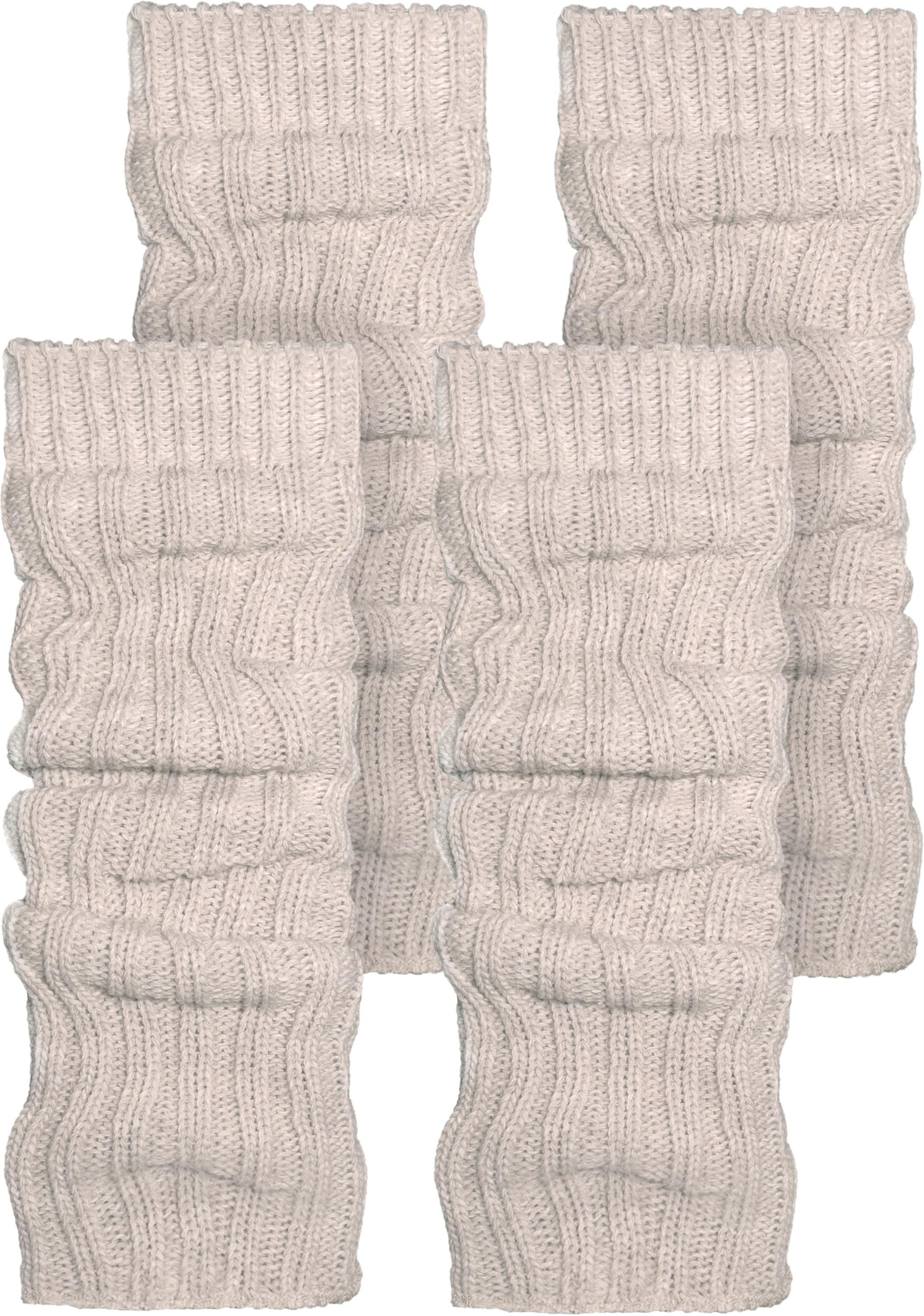 Beinstulpen 2 Paar Strickstulpen mit wärmender Alpakawolle