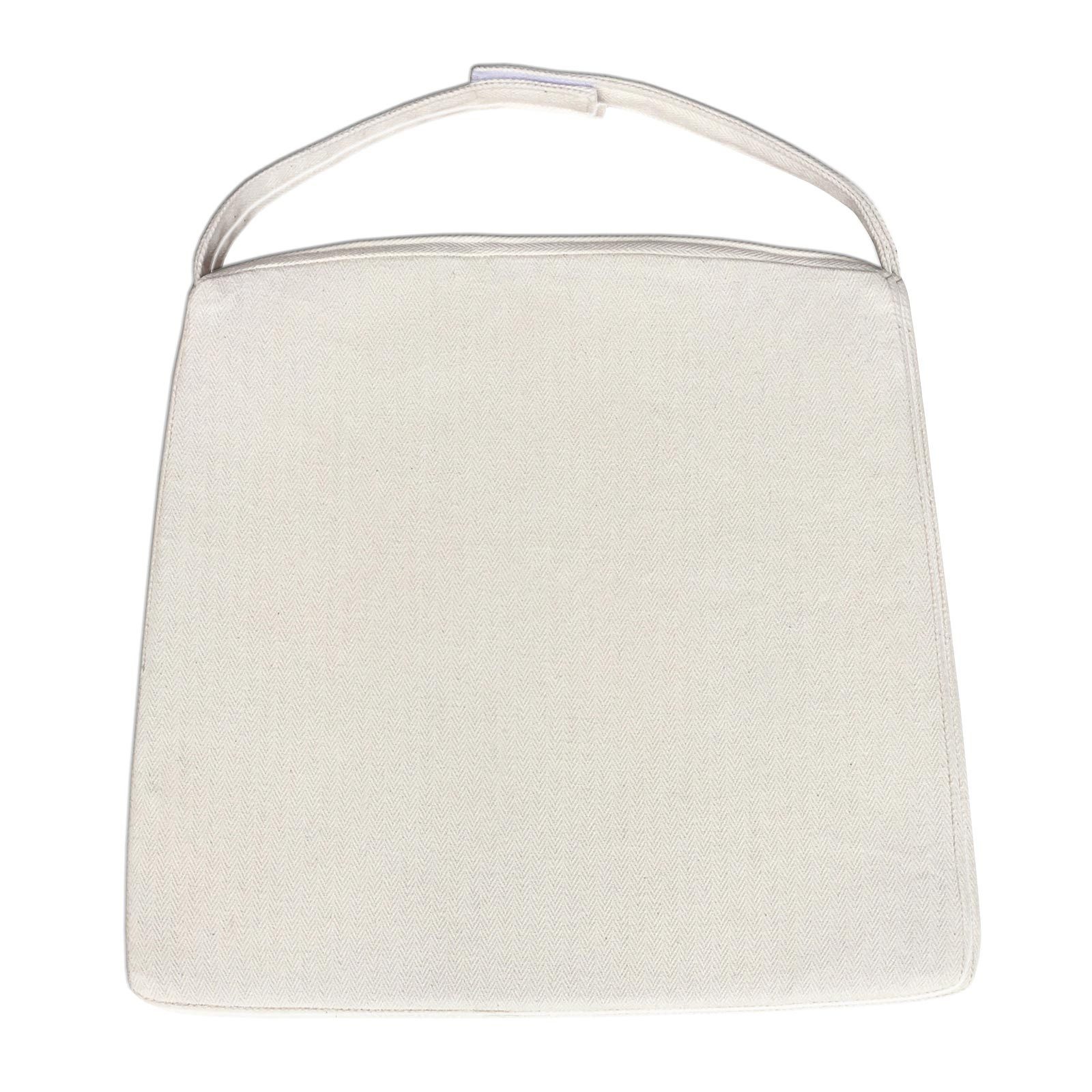 Amagohome Stuhlkissen Stuhlkissen Sitzkissen 42x44cm Stuhlauflage leinenweiß Kissen mit Klet