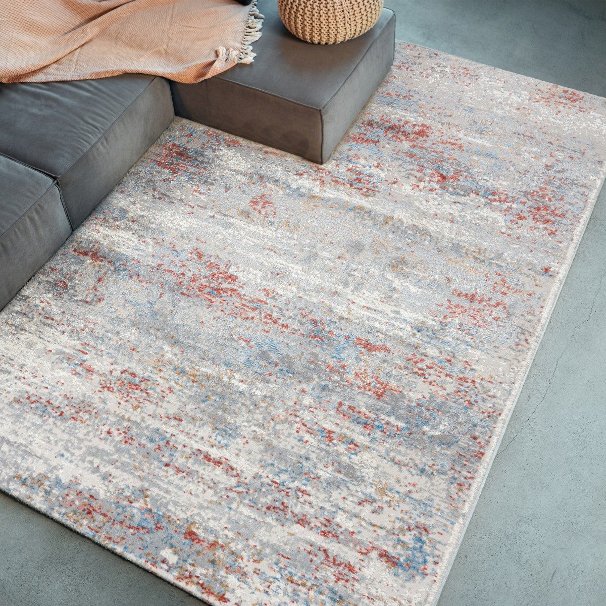 Mazovia Teppich Modern Abstrakt Beige Creme Wohnzimmer, Schlafzimmer, Esszimmer, Büro, Fußbodenheizung – Bild 2 von 5