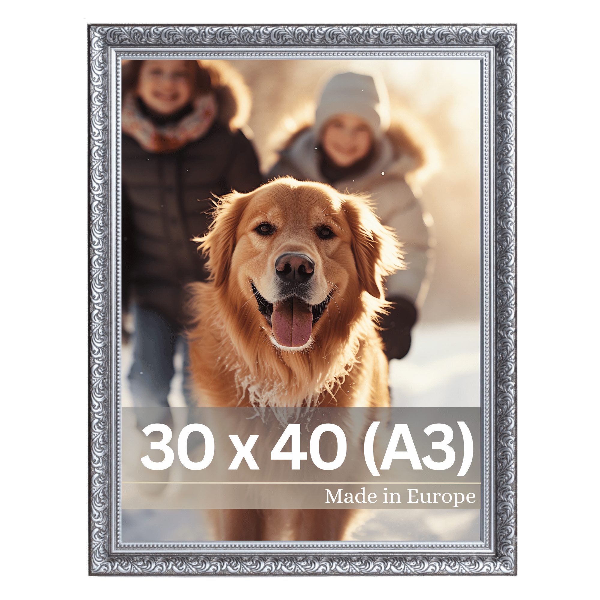 Victor (Zenith) Bilderrahmen Rubens, Bilderrahmen 30x40cm Schwarz Silber A3 günstig online kaufen