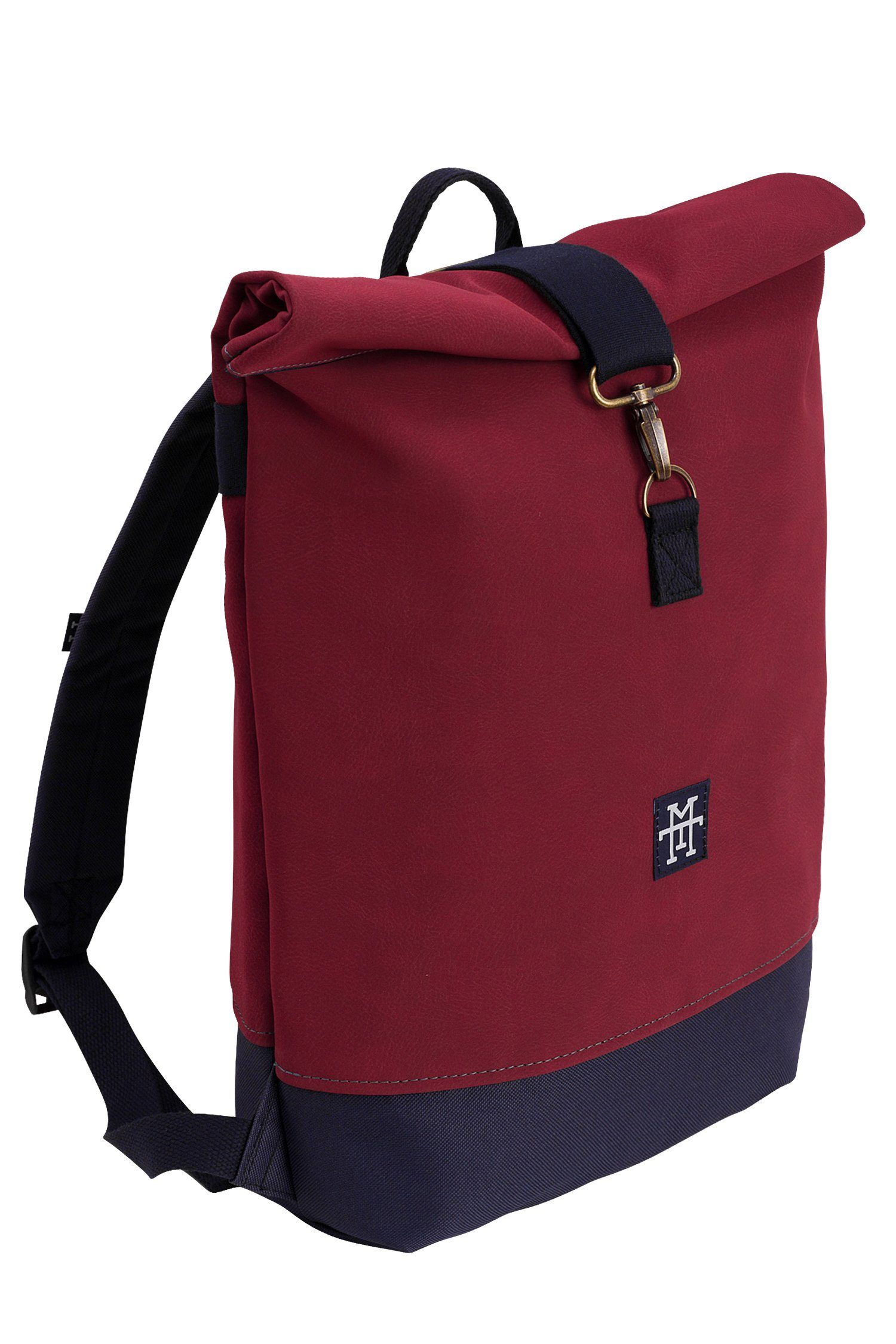 Manufaktur13 Tagesrucksack - Bordeaux Rucksack Backpack Gurte Rollverschluss, wasserdicht/wasserabweisend, Mini mit verstellbare Roll-Top