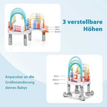 COSTWAY Spieltisch 4 in 1 Türhopser, höhenverstellbar & drehbar