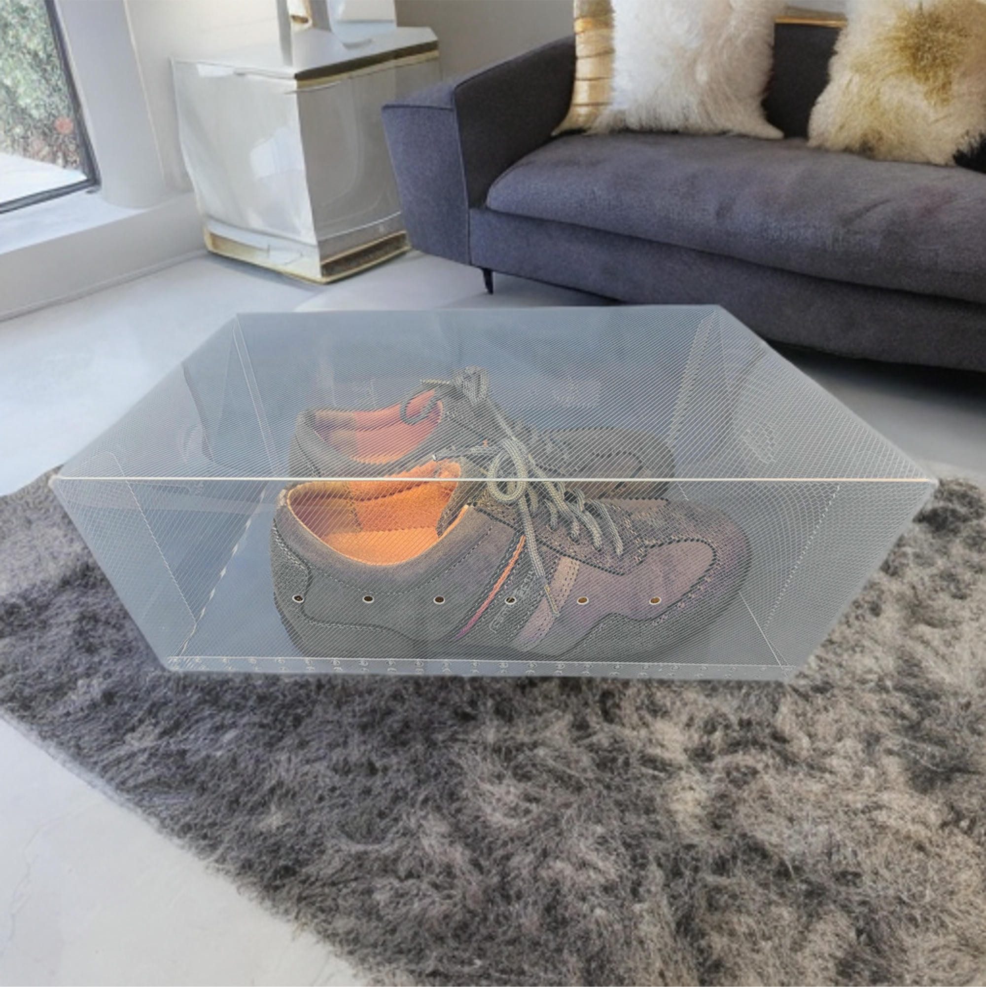 Dynasun Schuhbox Schuhbox PP368XXL (3 St), Schuhkasten Aufbewahrung mit Teiler-Box-System für Schuhe