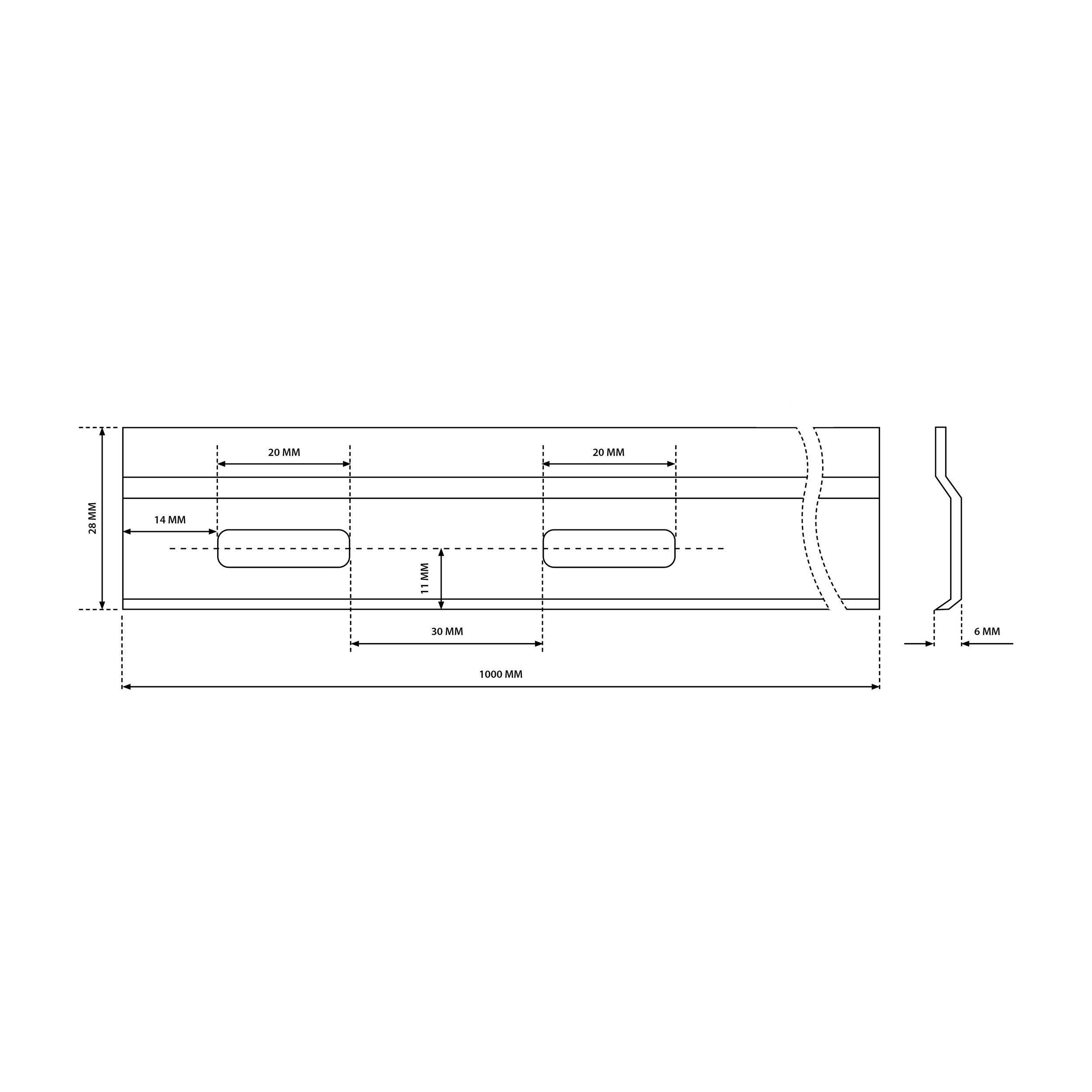 Montage von St) (1 sossai® für 100cm Montagezubehör Oberschränken Montageschiene