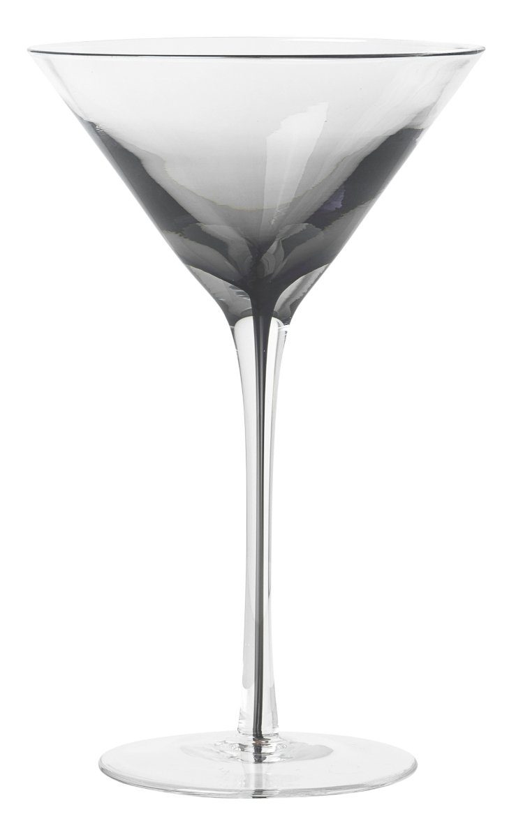Broste Copenhagen Gläser-Set Smoke Martiniglas grey 18,9cm, Glas