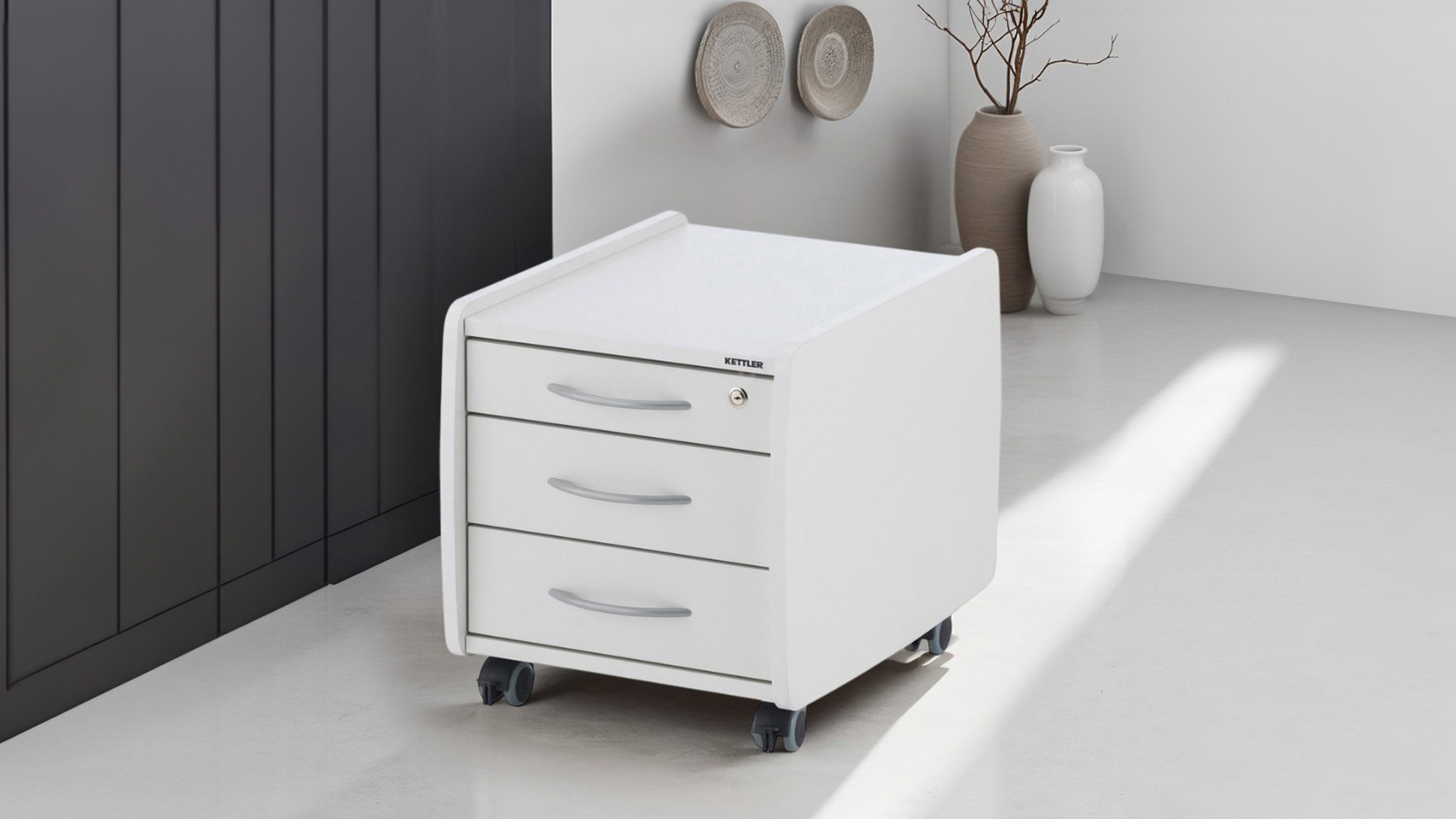 Vladon Aktenschrank Kettler (Rollcontainer Abschließbar) Abschließbar, günstig online kaufen