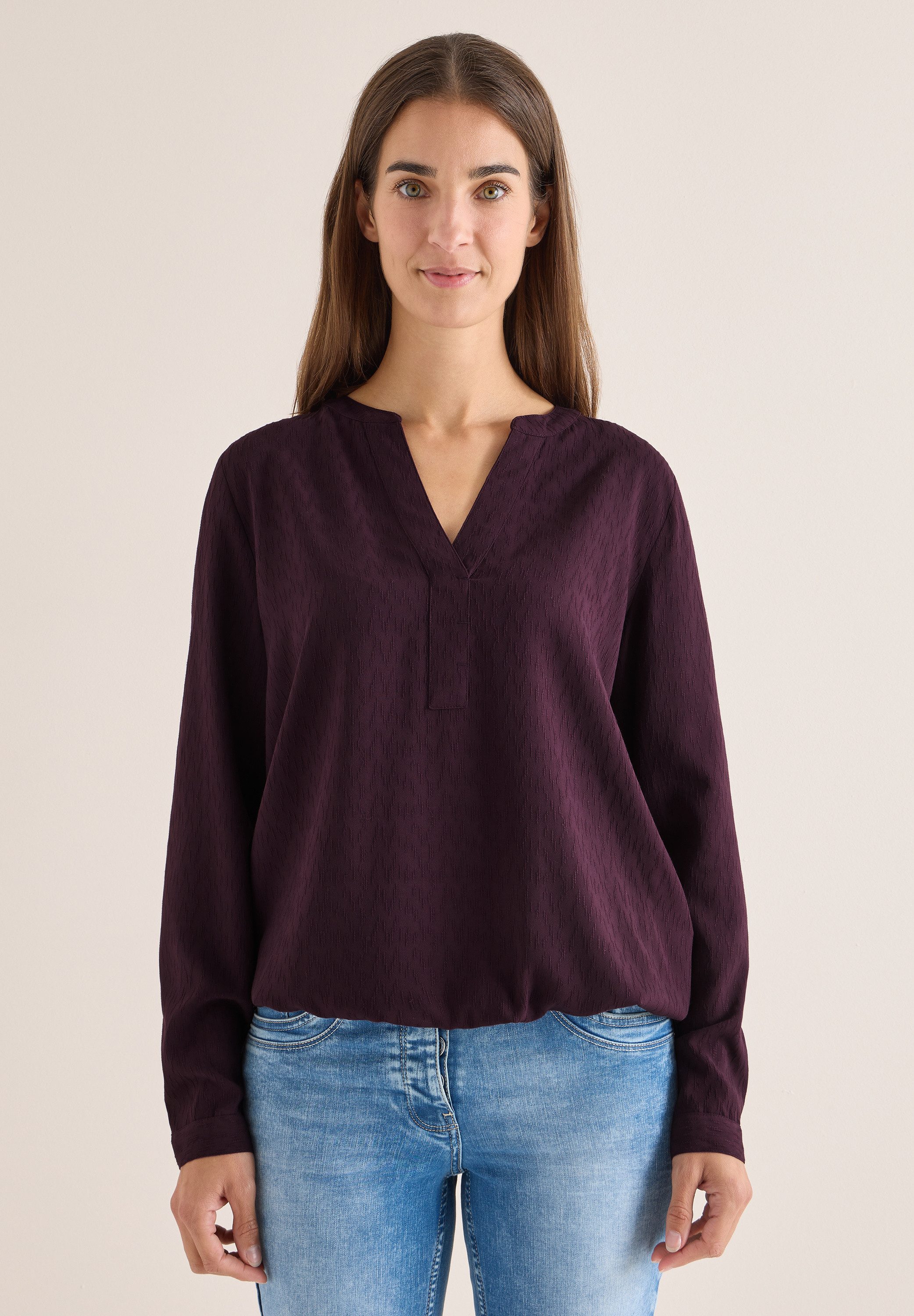 CECIL Langarmbluse mit Elastiksaum günstig online kaufen