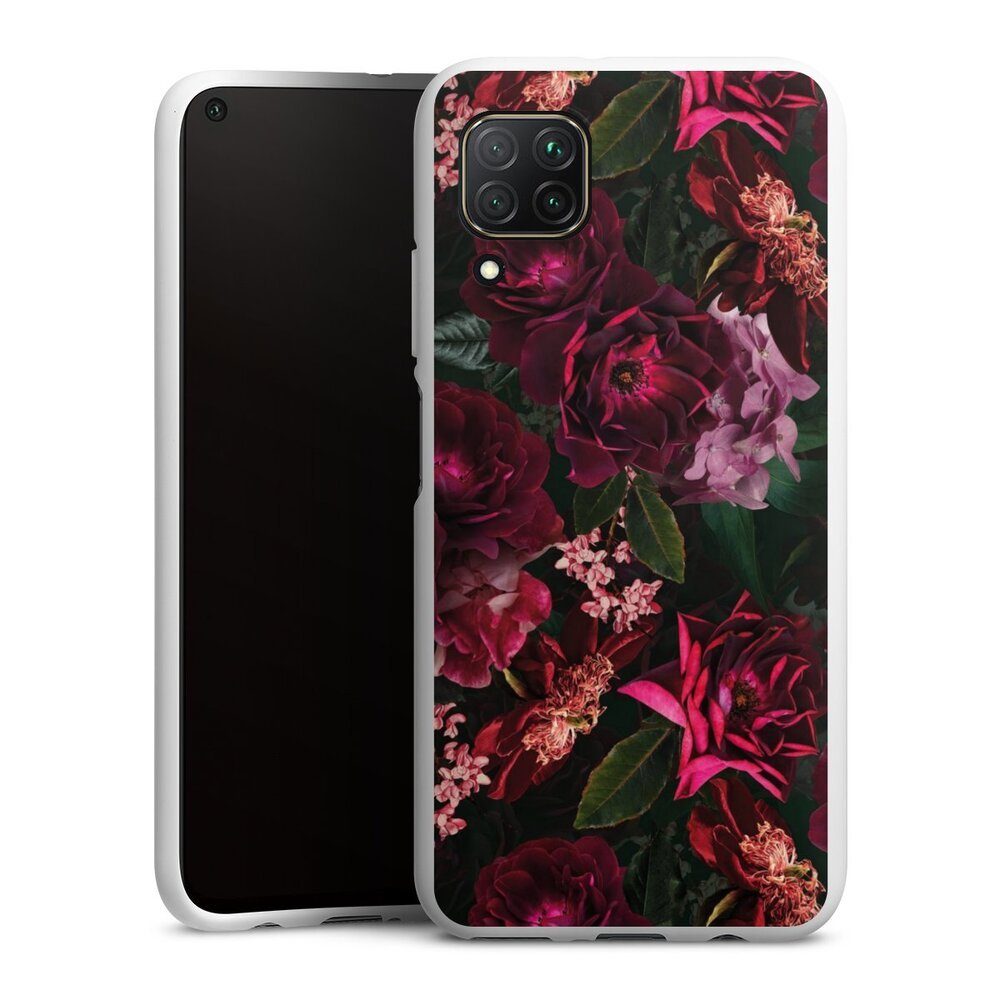 DeinDesign Handyhülle Rose Blumen Blume Dark Red and Pink Flowers, Huawei P40 Lite Silikon Hülle Bumper Case Handy Schutzhülle