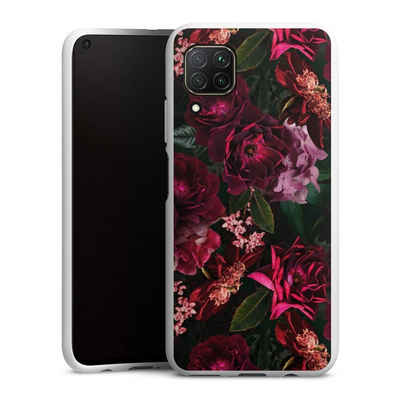 DeinDesign Handyhülle Rose Blumen Blume Dark Red and Pink Flowers, Huawei P40 Lite Silikon Hülle Bumper Case Handy Schutzhülle