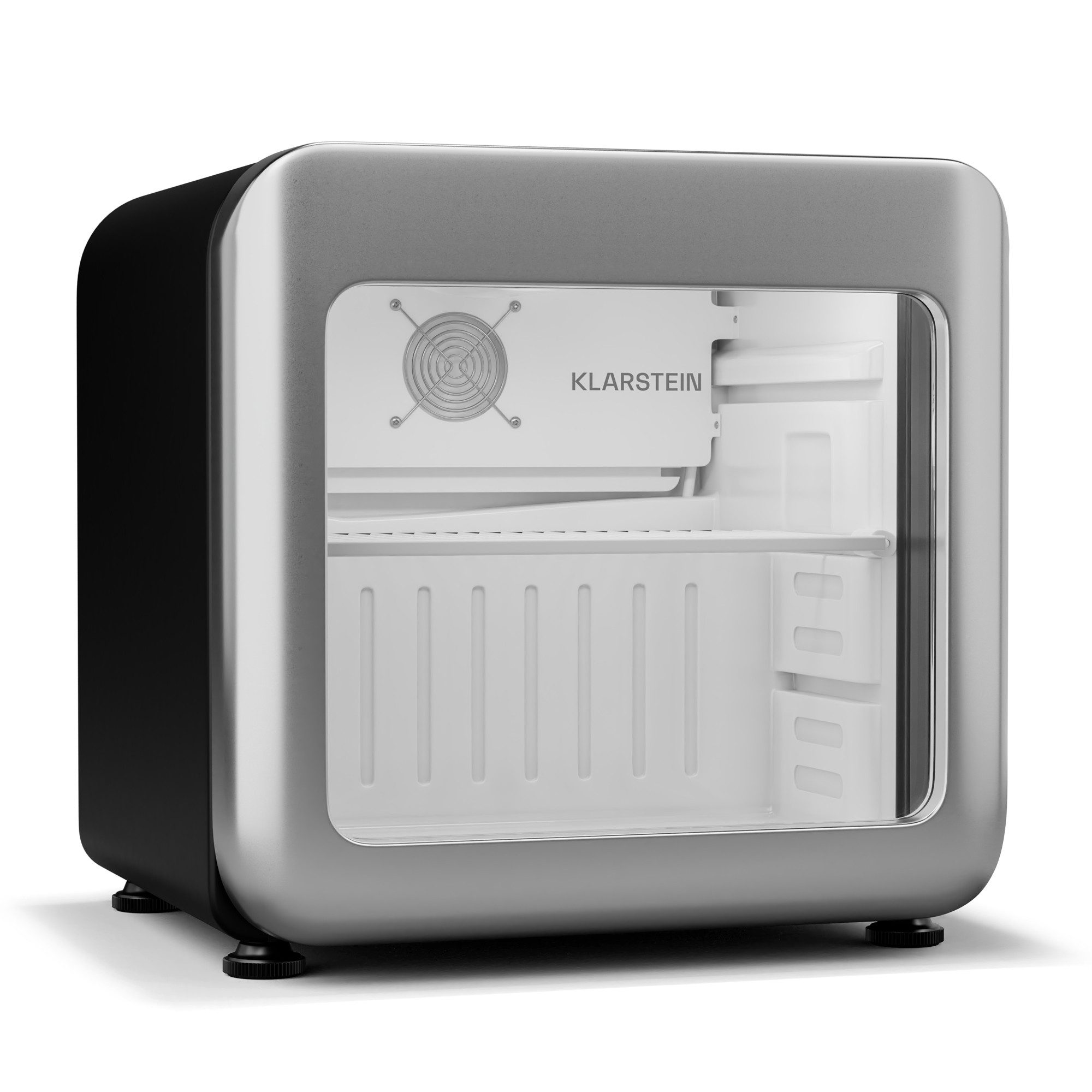 Klarstein Getränkekühlschrank HEA19-BevC-Aud46-SL 10046632, 49.5 cm hoch, 49.5 cm breit, Bier Hausbar Getränkekühlschrank Hotel Mini Fridge