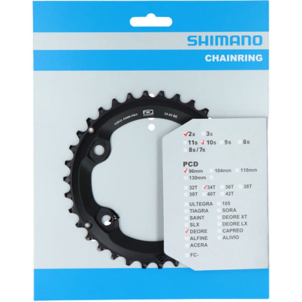 Fahrradkette Shimano Kettenblatt Deore FC-M6000-2 34 Ø 96 außen schwarz