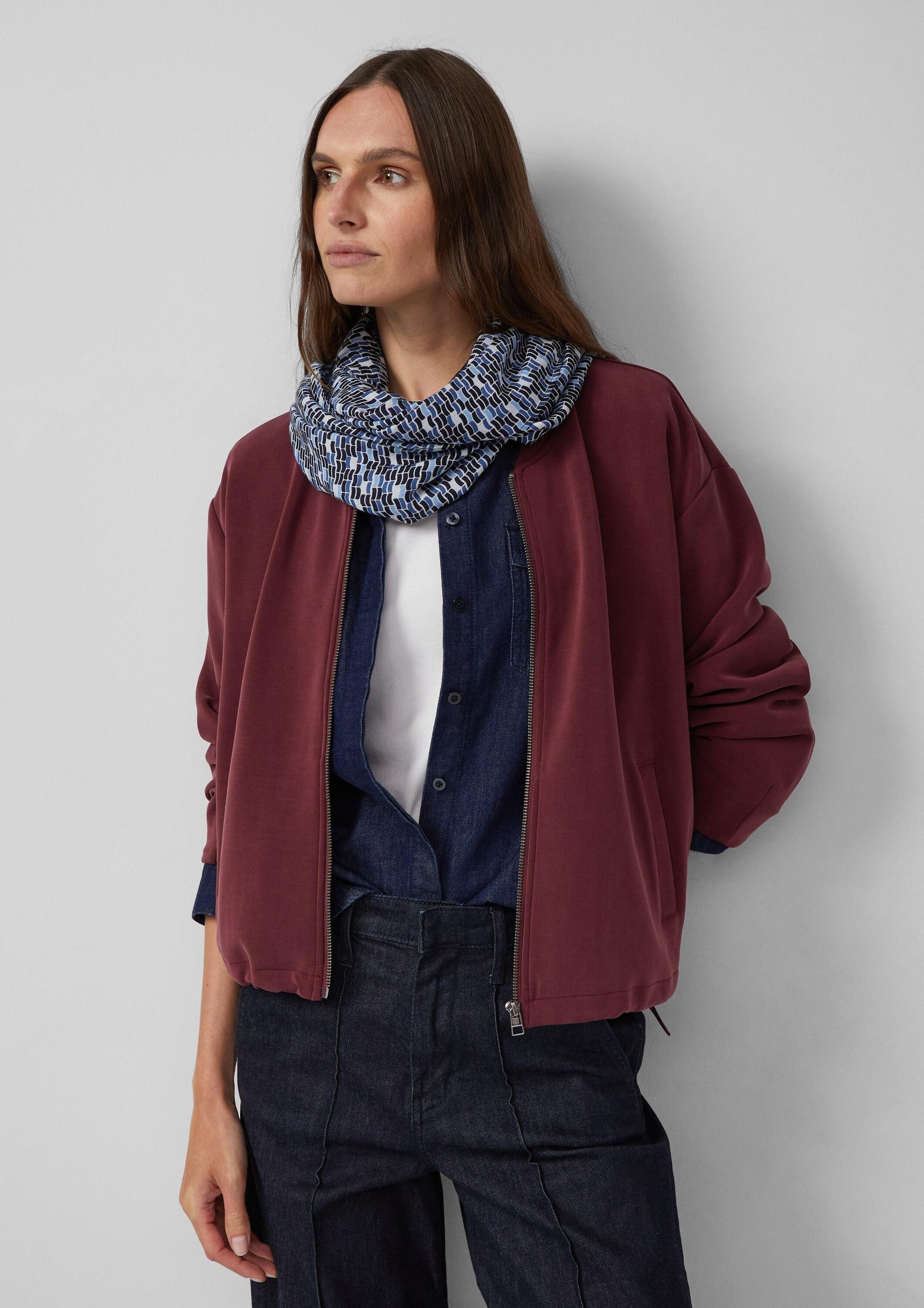 s.Oliver Loop Snood, Viskose-Snood mit abstraktem günstig online kaufen