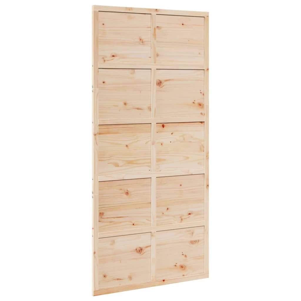 vidaXL Schiebetür, Scheunentür 100x208 cm Massivholz günstig online kaufen