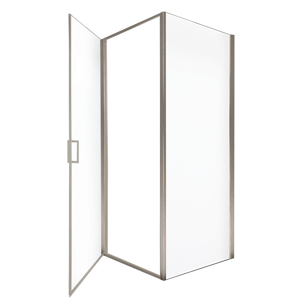 HOME DELUXE Eckdusche Duschkabine LIVIA - Größenauswahl, BxT: 90x90 cm, Einscheibensicherheitsglas, beidseitig montierbar, Duschabtrennung