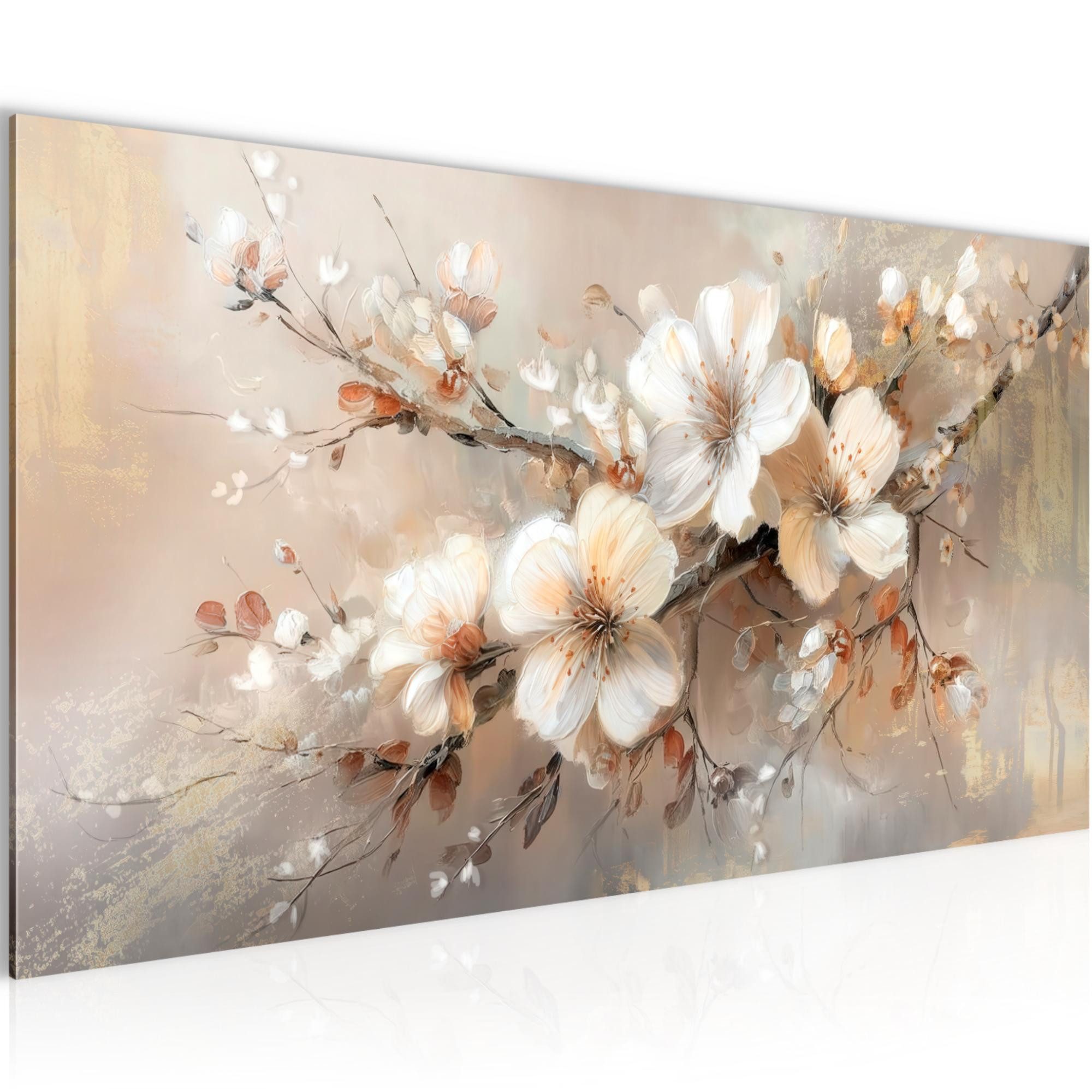 Runa Art XXL-Wandbild Blumen 100 x40 cm Bild Vlies Wohnzimmer Schlafzimmer Deko, Frühling