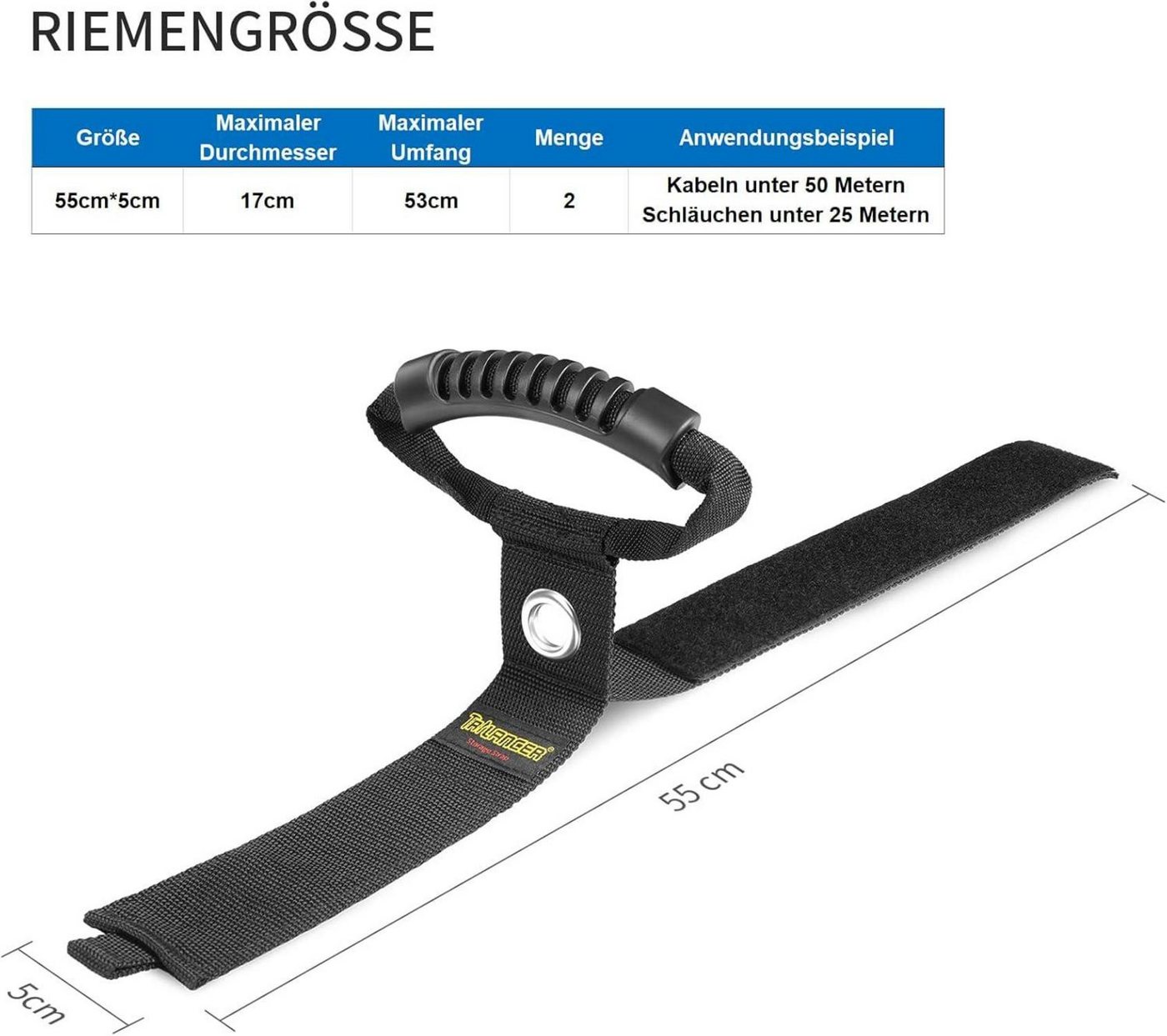 Thumbnail - LuxusKollektion Multitool Verstellbarer Klettverschluss Organizer für Kabel und Schläuche mit